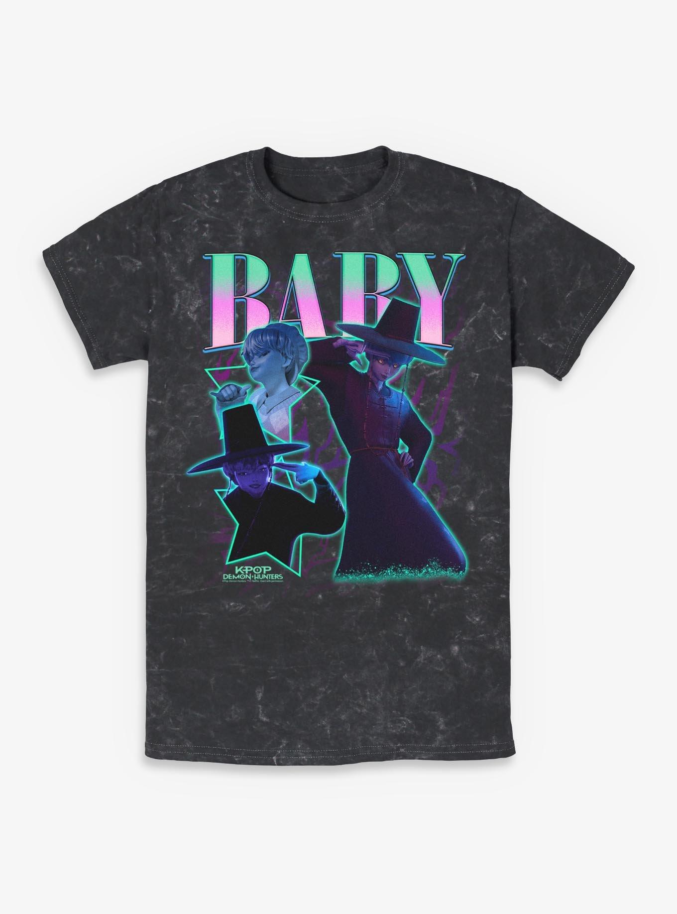KPop Demon Hunters Saja Boys Baby Collage Mineral Wash T-Shirt, , hi-res