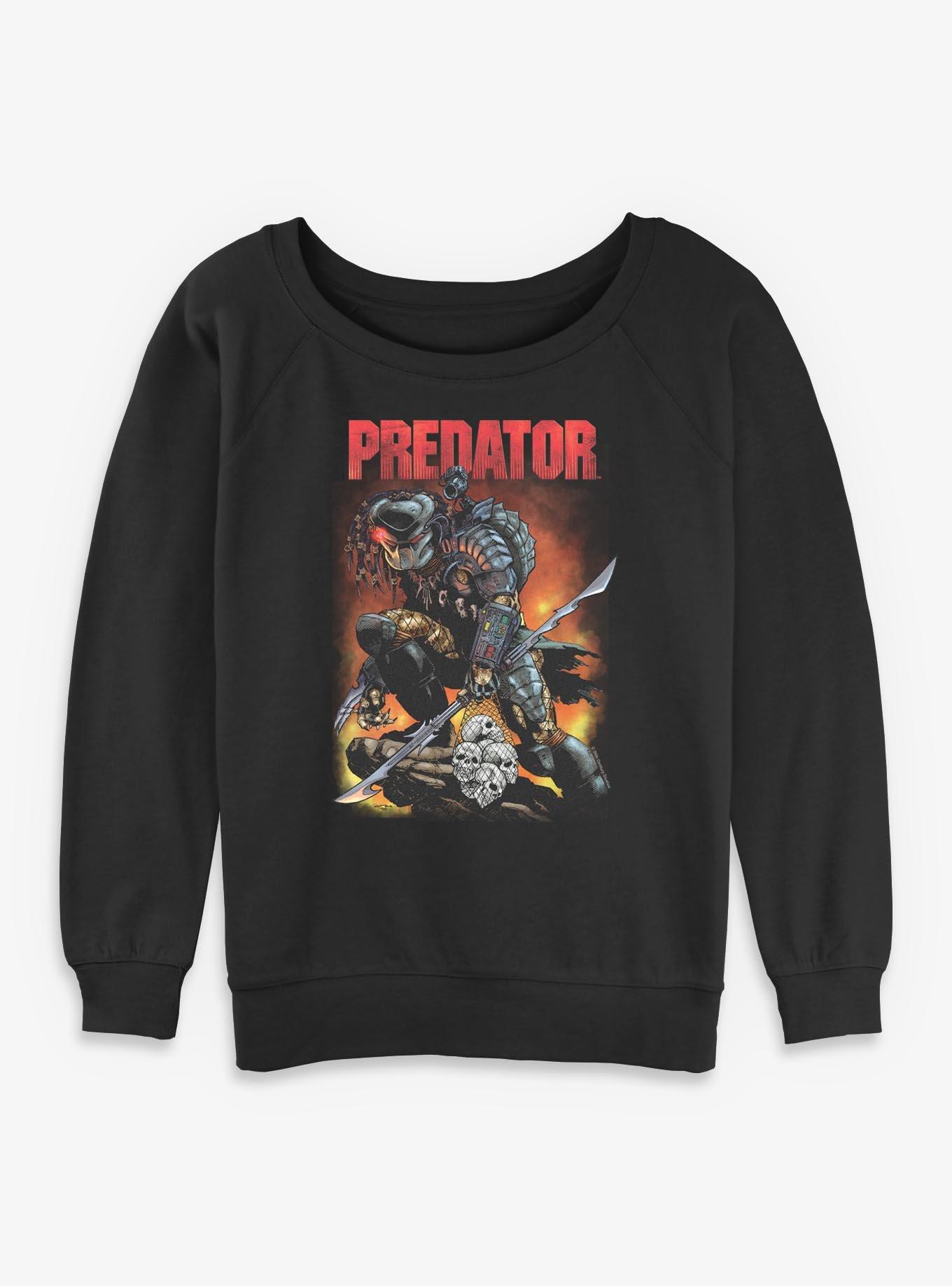 Alien Predator Skull Sack Girls Slouchy Sweatshirt, , hi-res