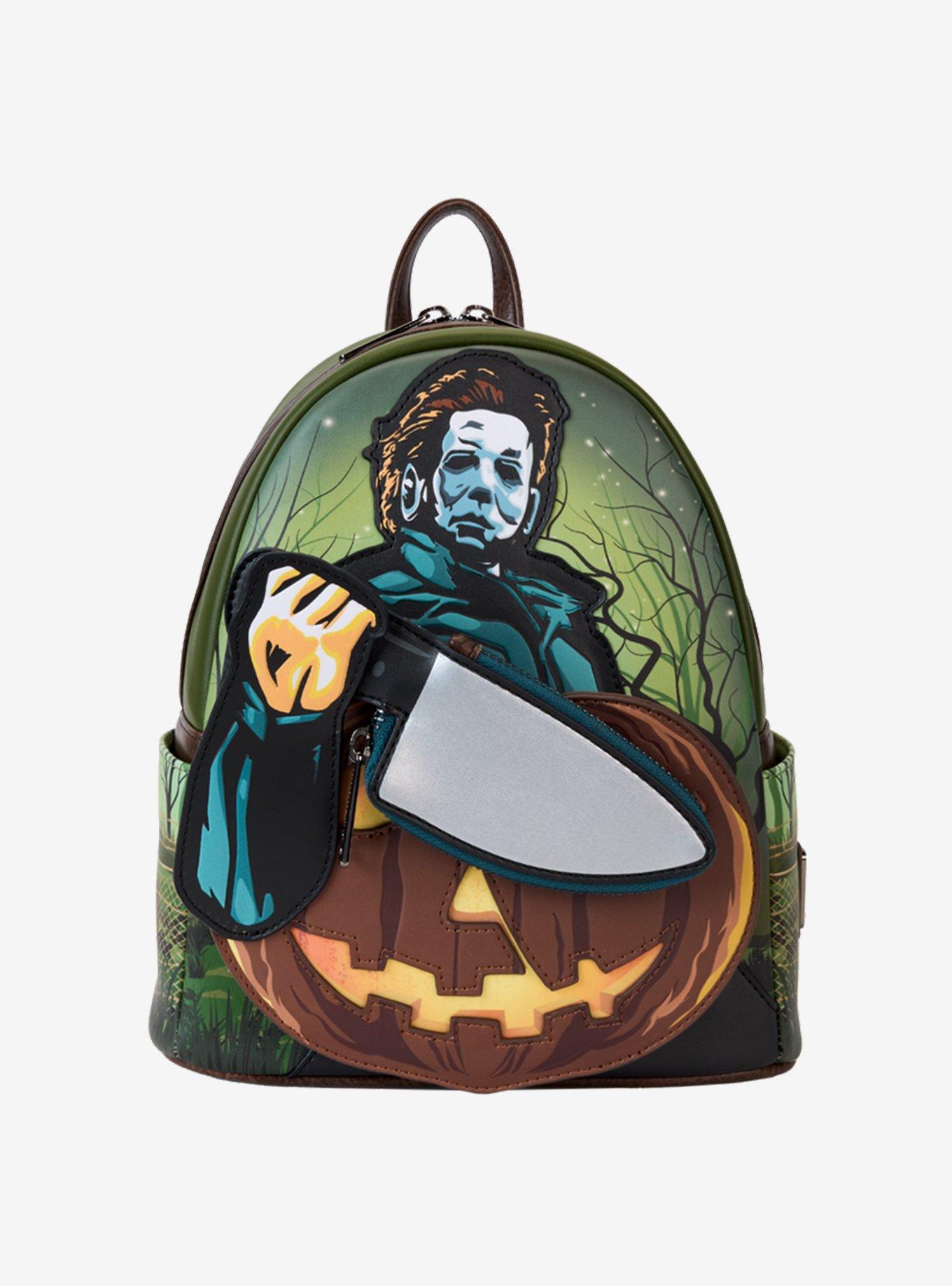 Loungefly Halloween Michael Myers Pumpkin Glow-in-the-Dark Mini Backpack with Coin Purse