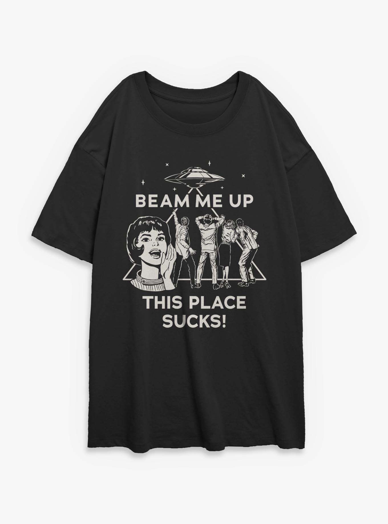 Stranger Things Beam Me Up Girls Oversized T-Shirt, , hi-res