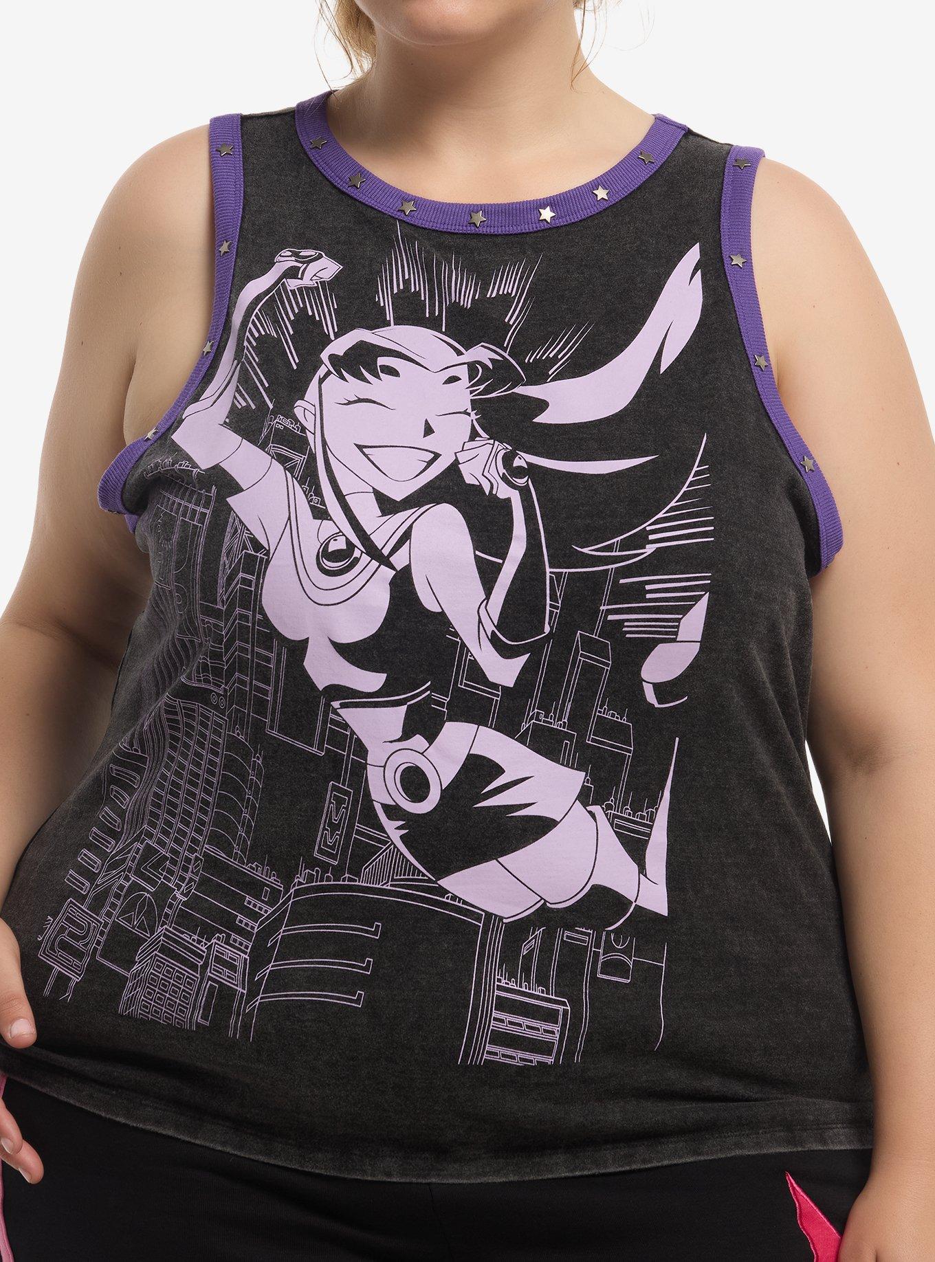 DC Comics Teen Titans Starfire Stud Girls Tank Top Plus Size, , hi-res