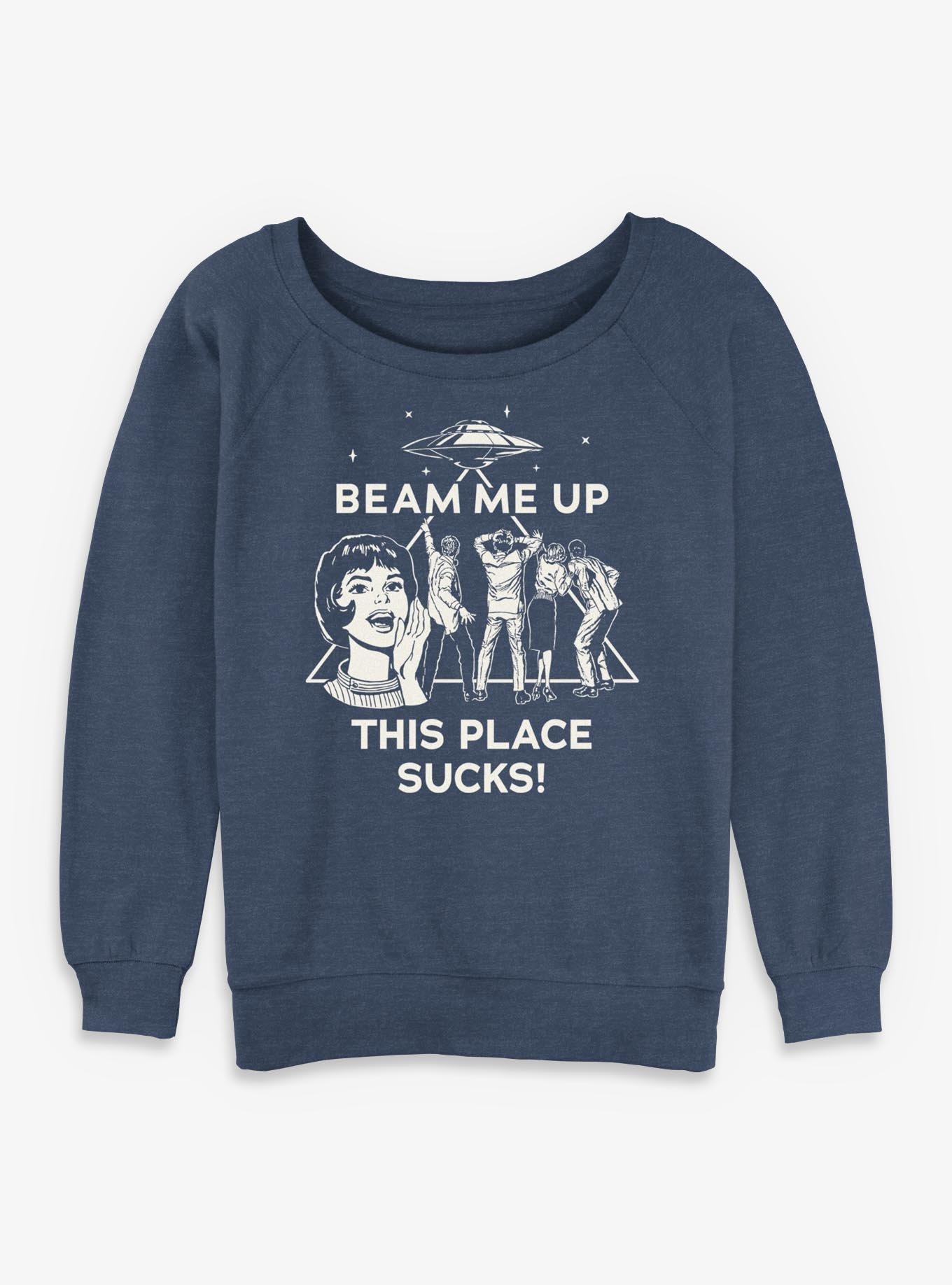 Stranger Things Beam Me Up Girls Slouchy Sweatshirt, , hi-res