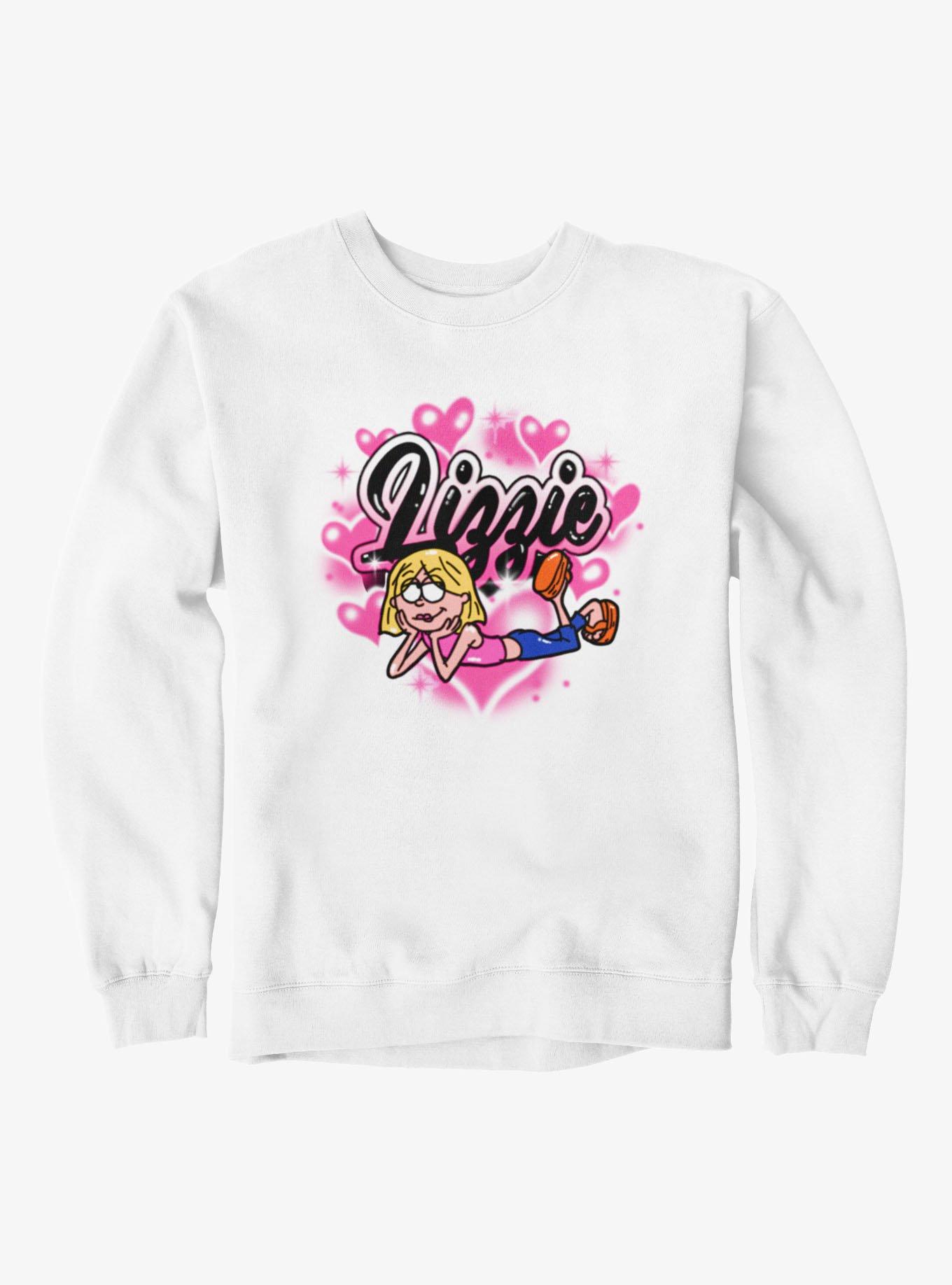 Disney Lizzie McGuire Spray Paint Hearts Sweatshirt