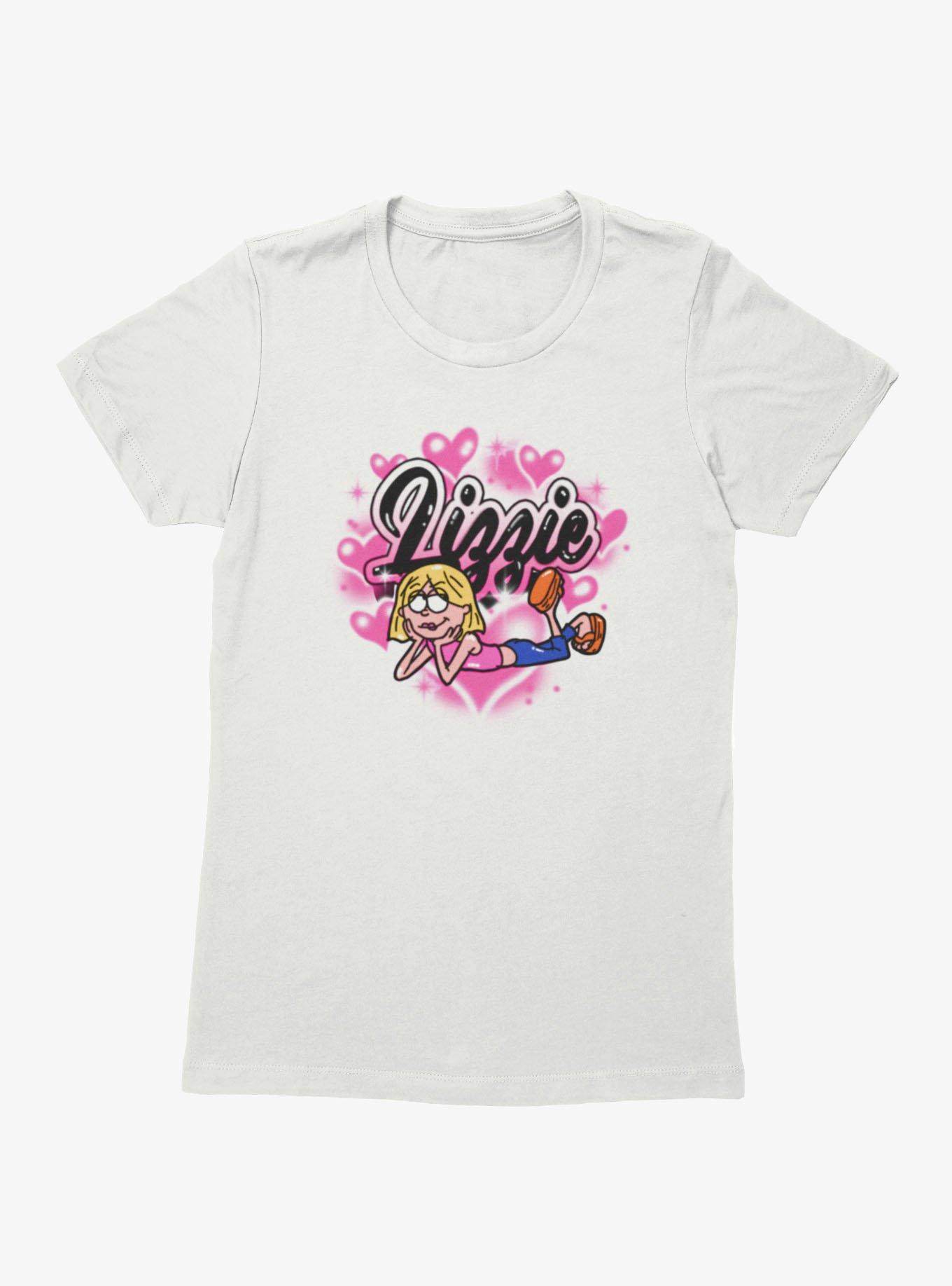 Disney Lizzie McGuire Spray Paint Hearts Womens T-Shirt, , hi-res