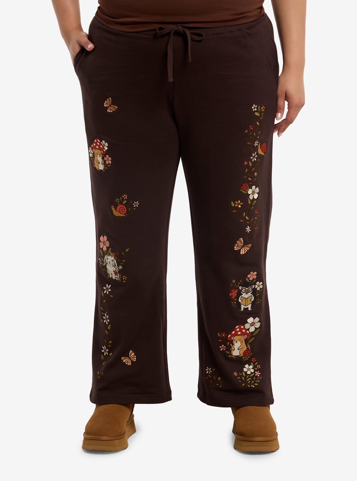 Thorn & Fable Mushroom Critter Lounge Pants Plus Size, , hi-res