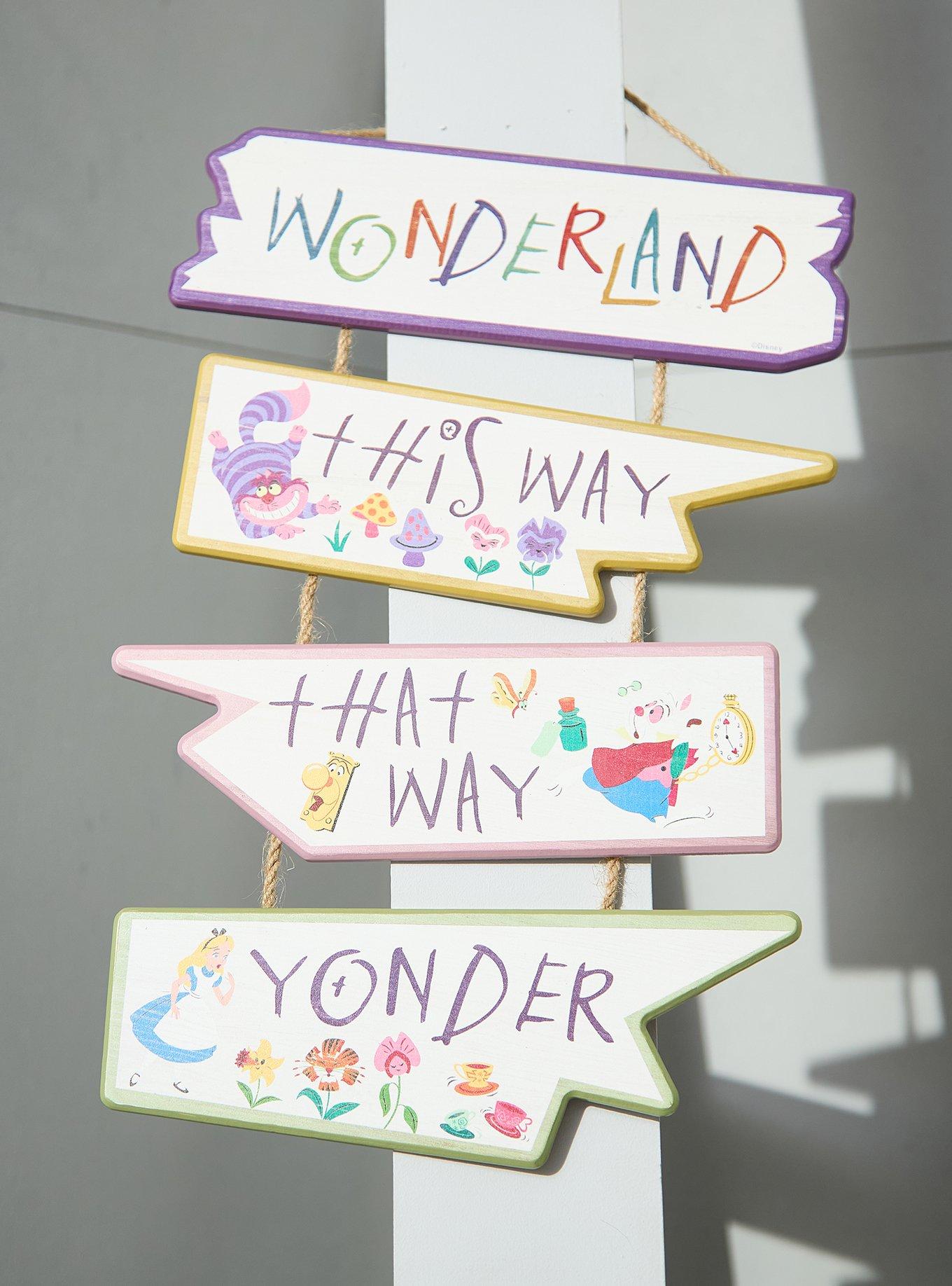 Disney Alice in Wonderland Directions Hanging Wall Sign - BoxLunch Exclusive