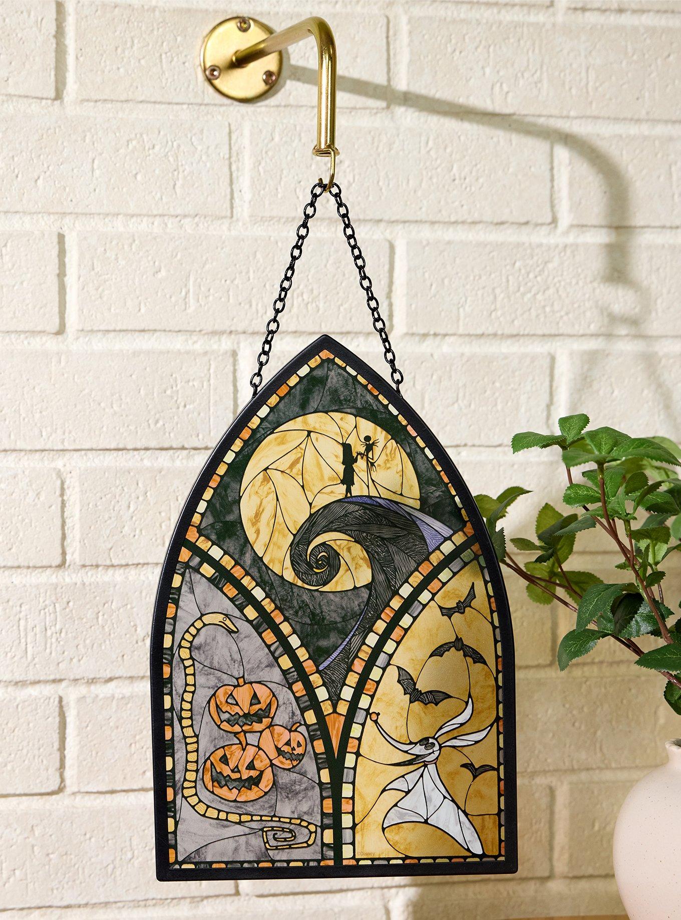 Disney The Nightmare Before Christmas Stained Glass Scene Wall Art - BoxLunch Exclusive
