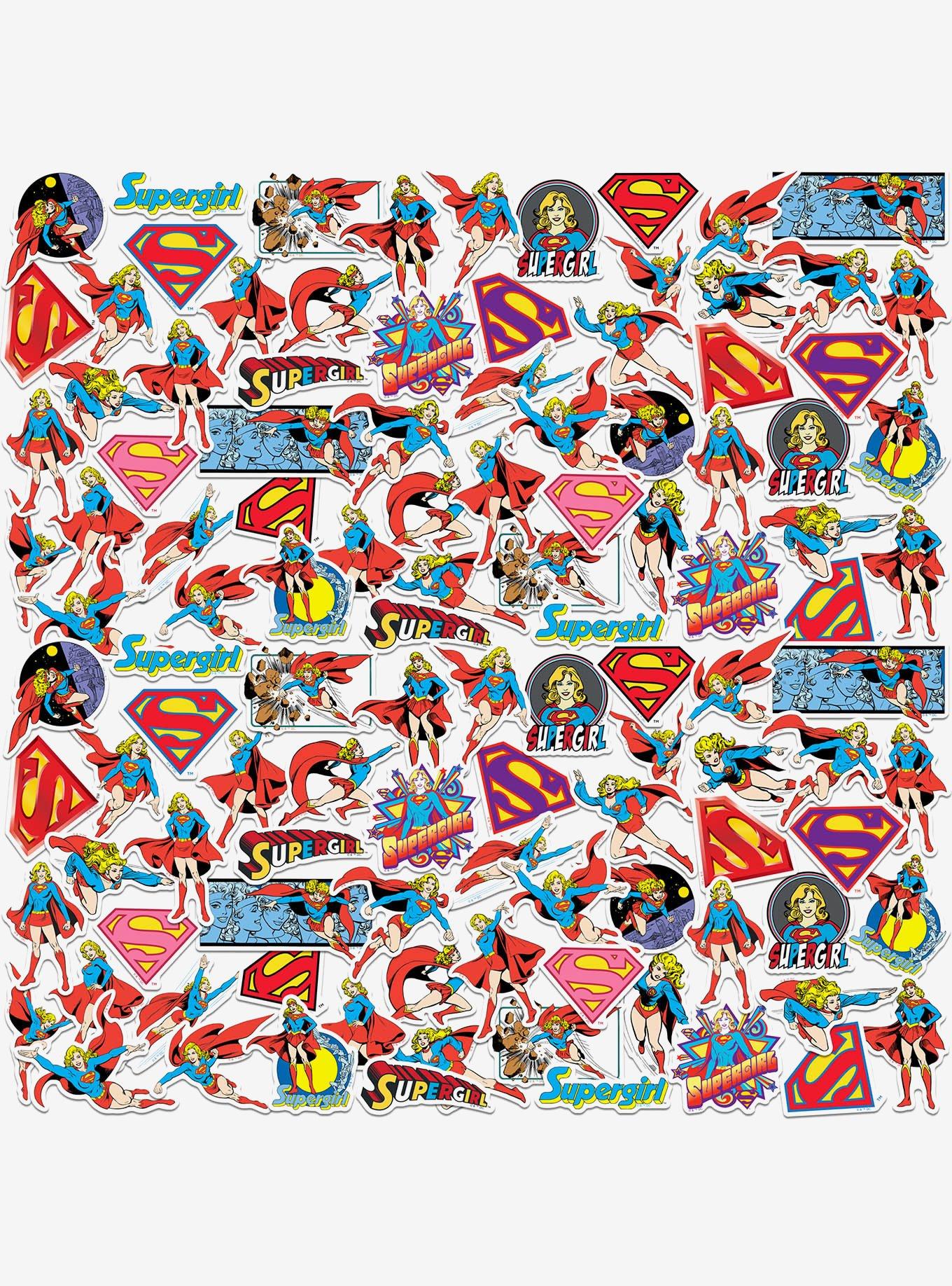 DC Comics Superman Supergirl Retro Miscellaneous 100ct Sticker Pack, , hi-res