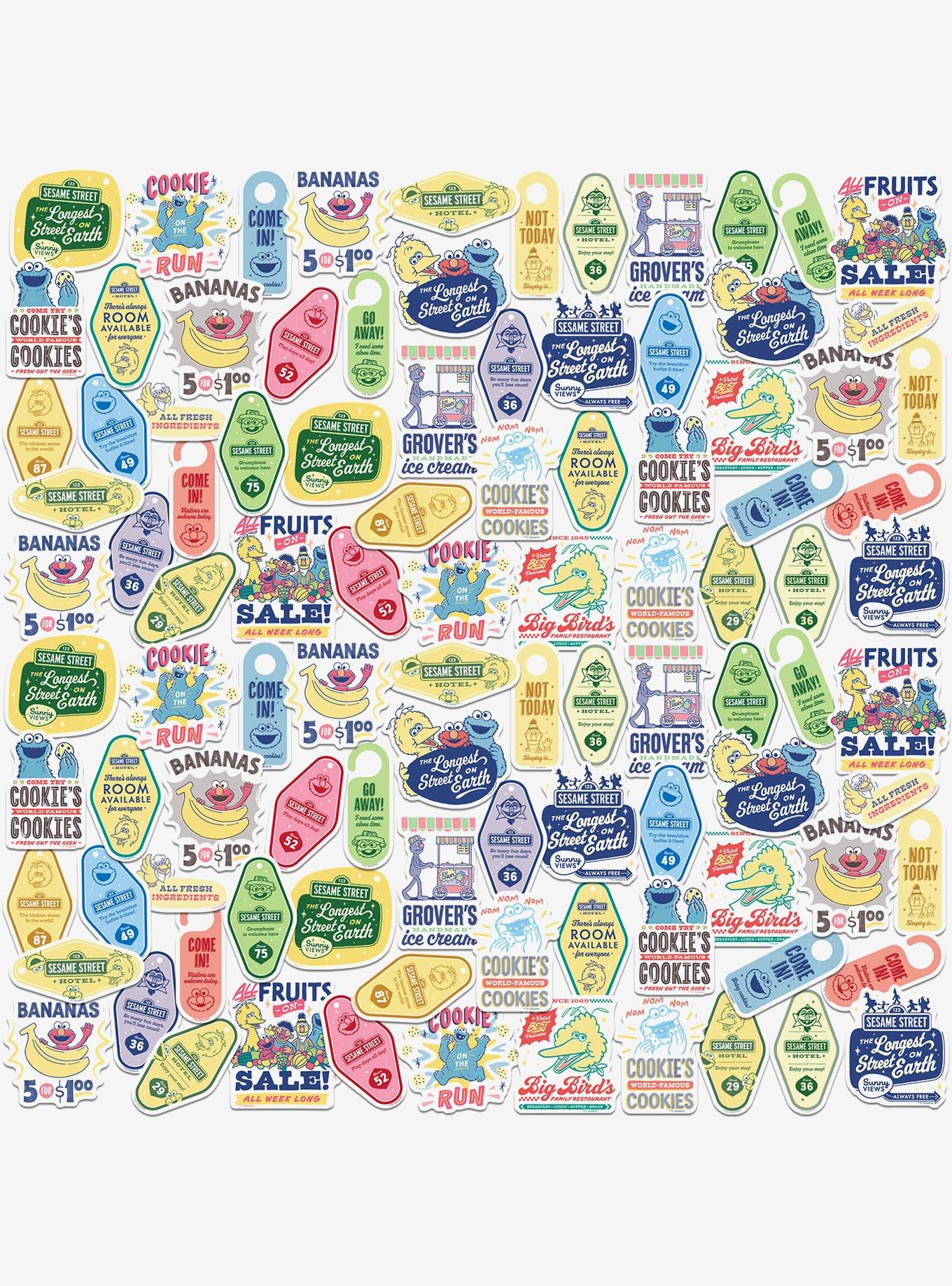 Sesame Street Vintage Signage Miscellaneous 100ct Sticker Pack, , hi-res