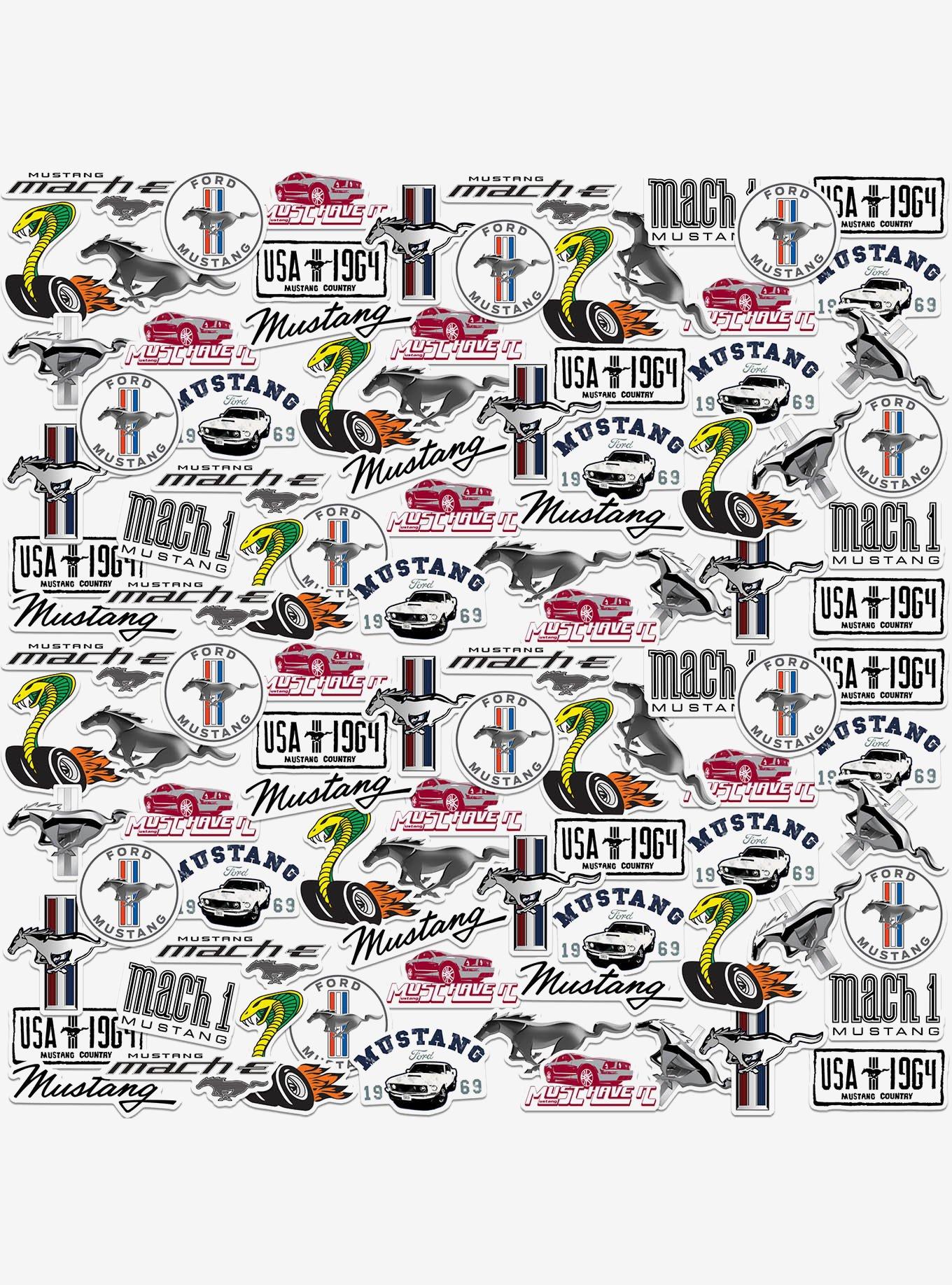 Ford Mustang Miscellaneous 100ct Sticker Pack, , hi-res