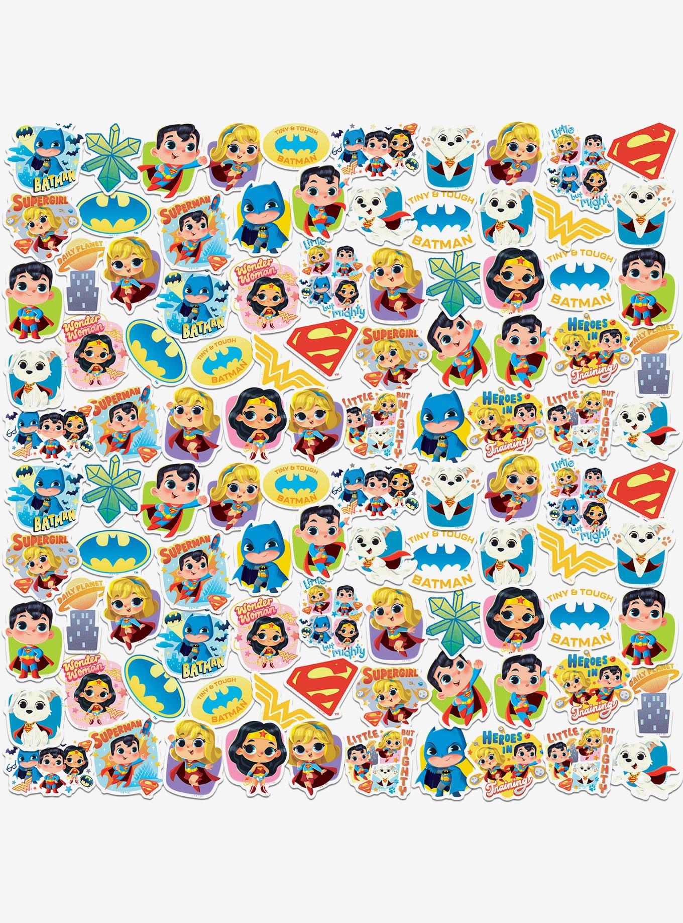 DC Comics Justice League Cuter Than Cute Miscellaneous 100ct Sticker Pack, , hi-res