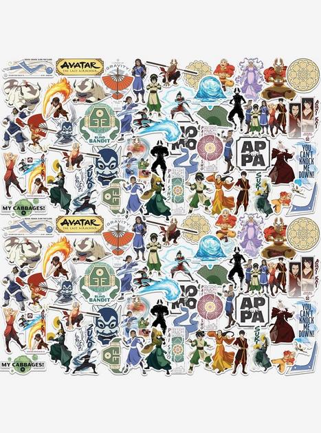 Avatar: The Last Airbender Variety Miscellaneous 100ct Sticker Pack ...
