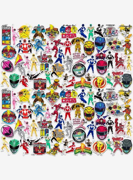 Mighty Morphin Power Rangers Variety Miscellaneous 100ct Sticker Pack ...