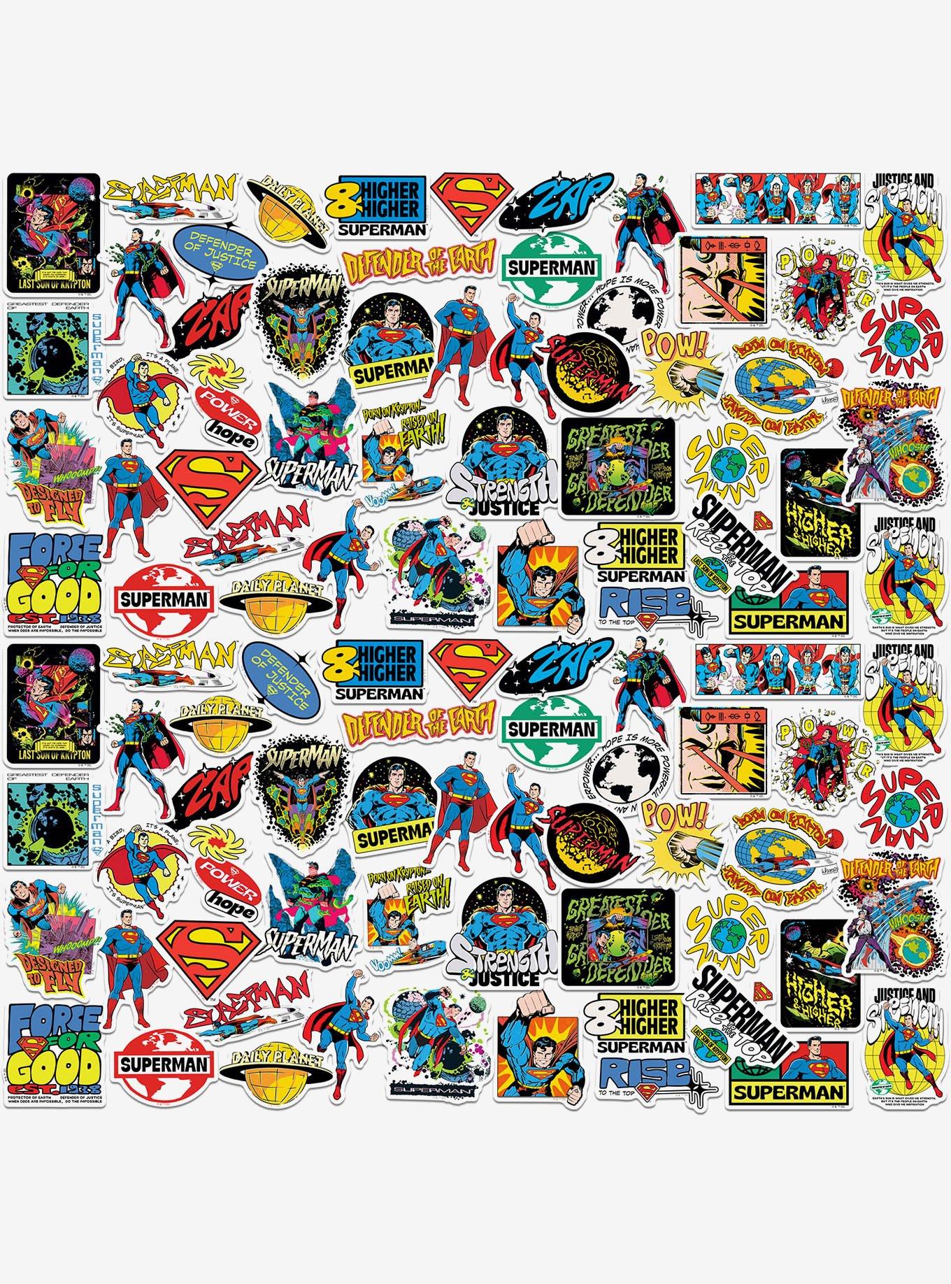 DC Comics Superman Retro Lifted Miscellaneous 100ct Sticker Pack, , hi-res