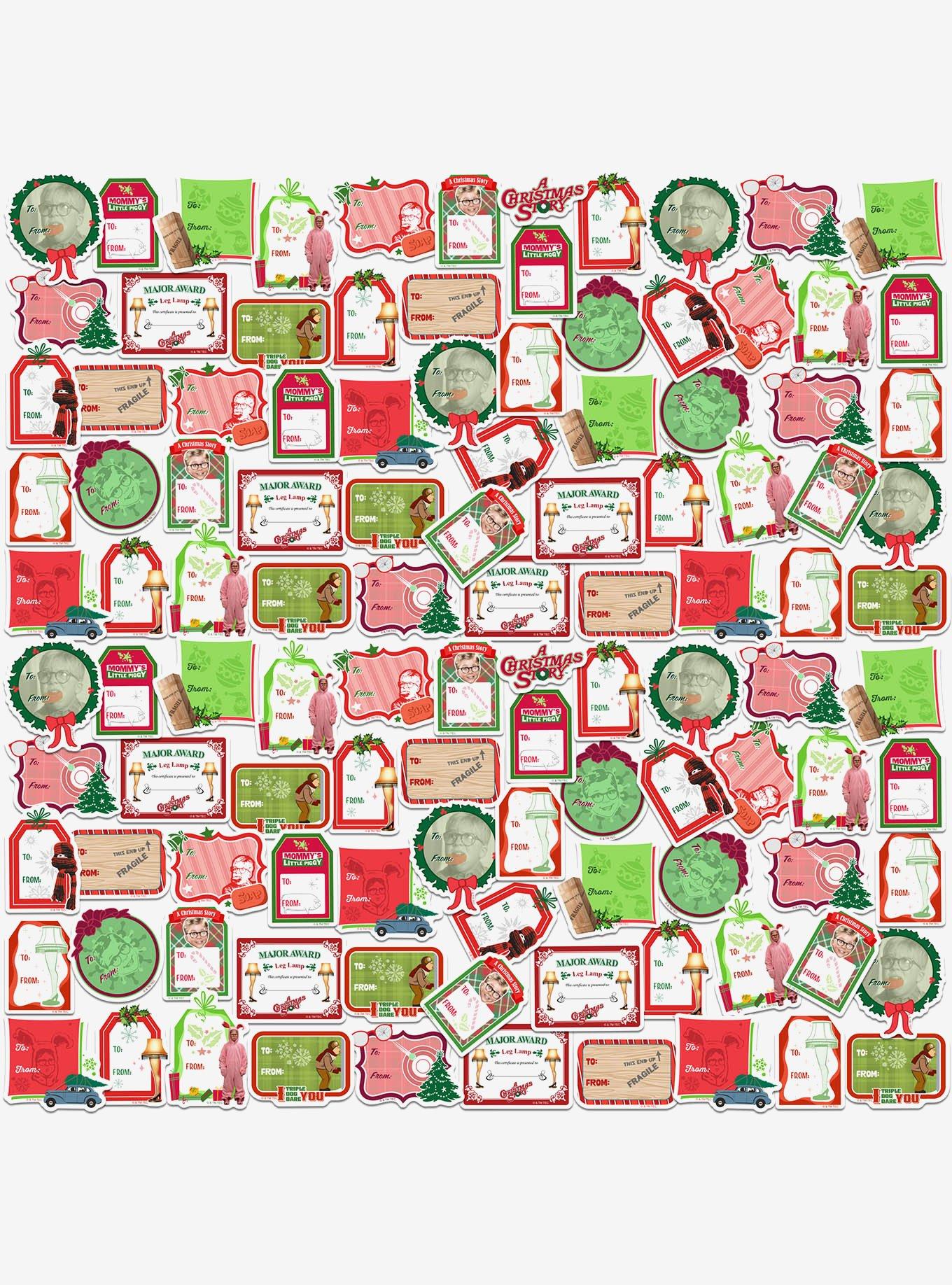 A Christmas Story Holiday Labels Miscellaneous 100ct Sticker Pack, , hi-res