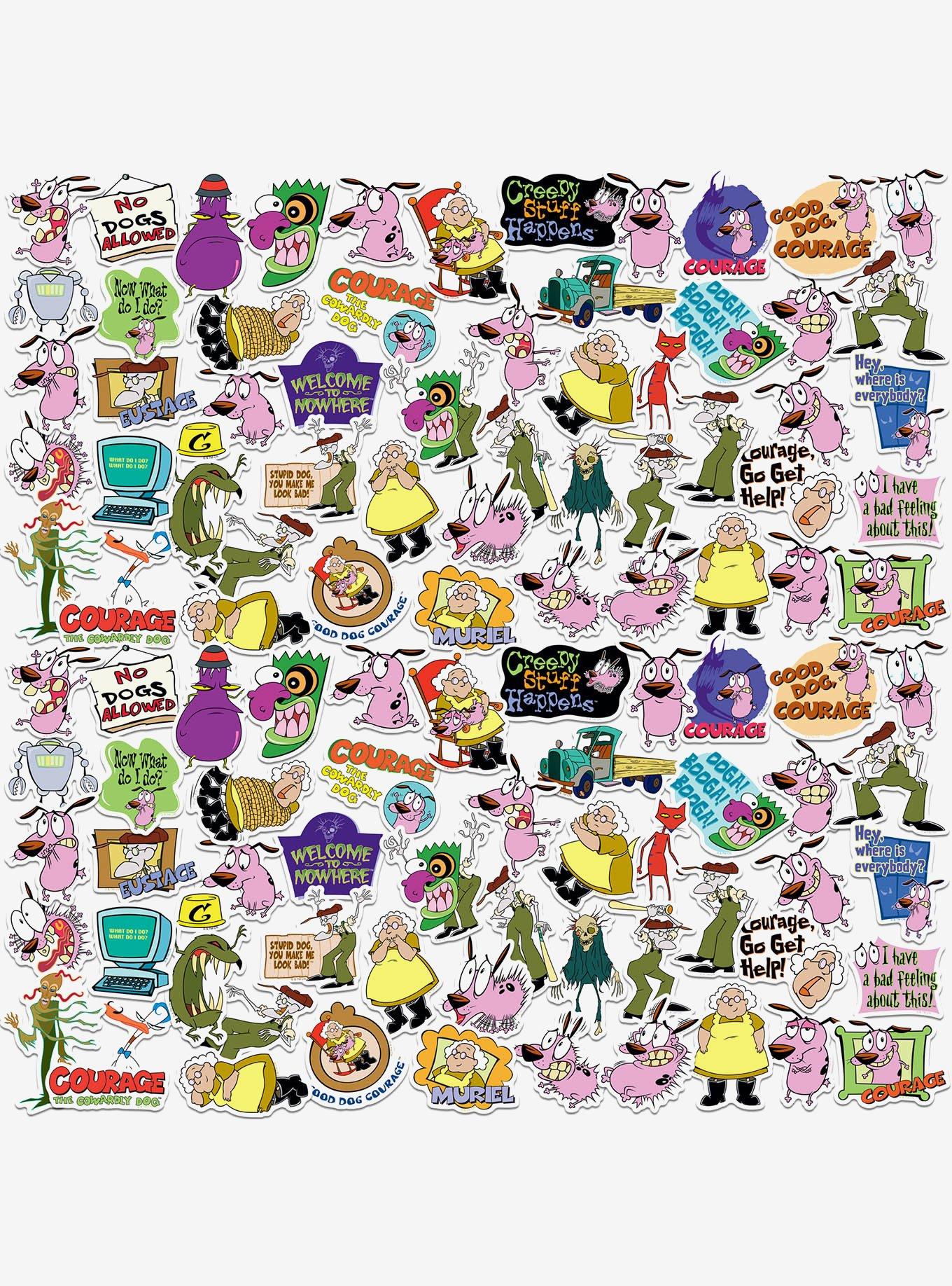 Courage The Cowardly Dog Miscellaneous 100ct Sticker Pack, , hi-res