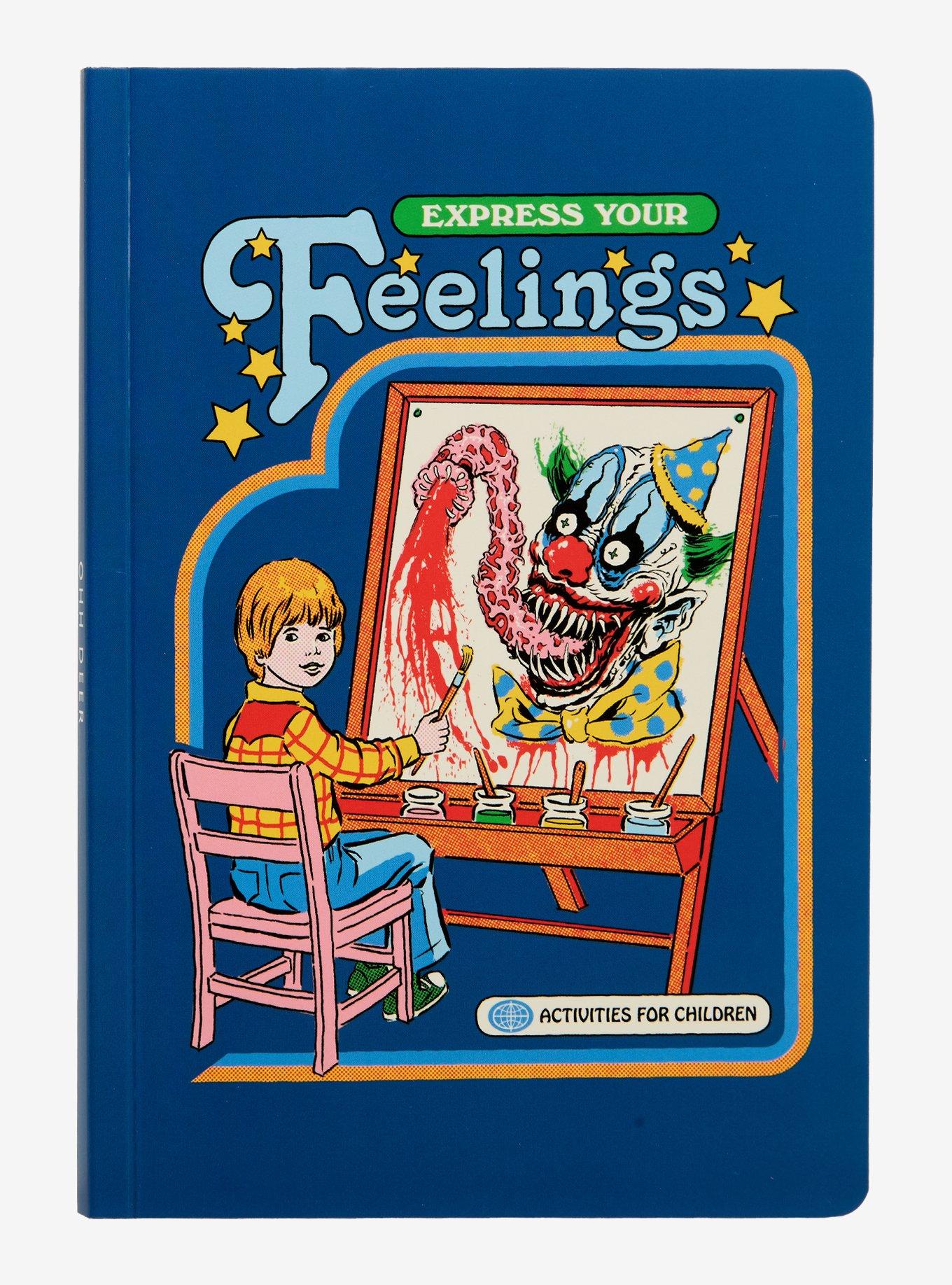 Ohh Deer Feelings Clown Notebook By Steven Rhodes, , hi-res