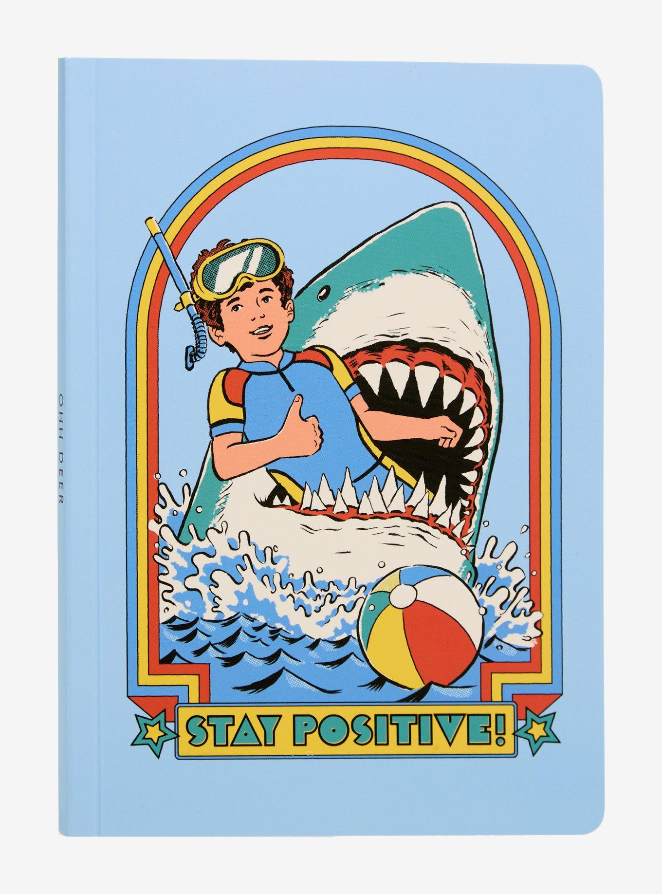 Ohh Deer Shark Positive Notebook By Steven Rhodes, , hi-res