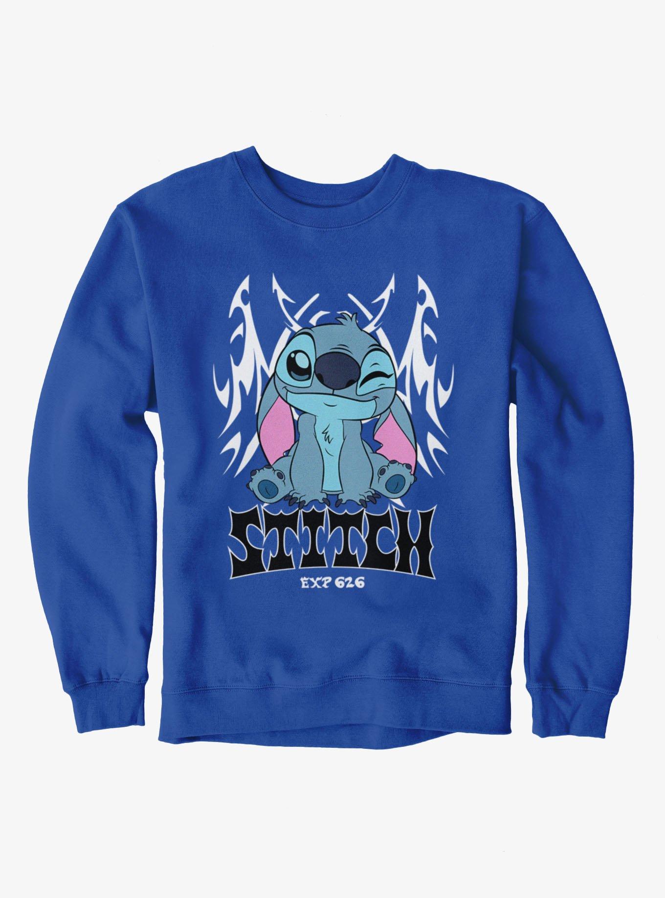 Disney Lilo & Stitch Stitch Tribal Goth Sweatshirt, , hi-res