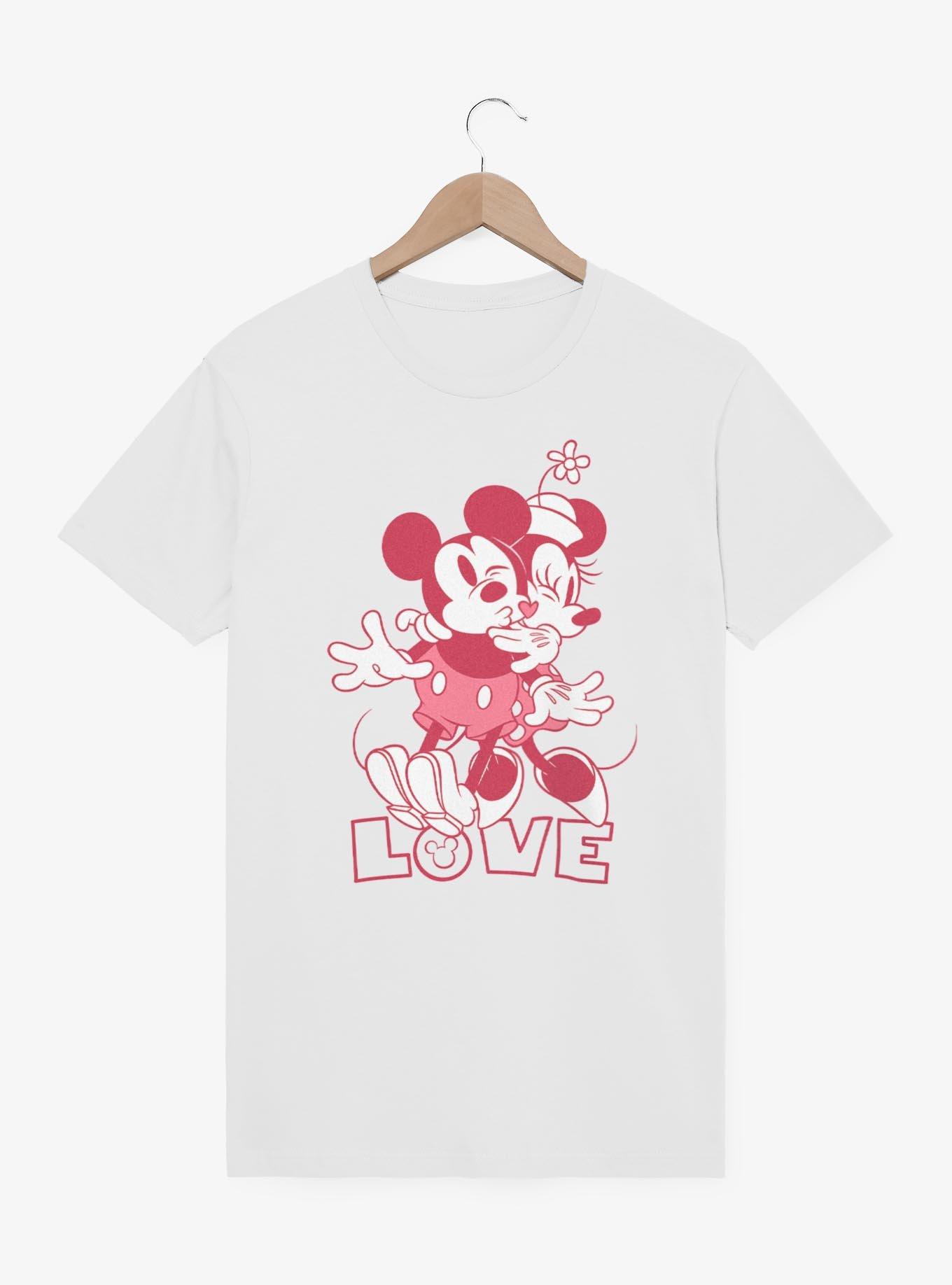 Disney Mickey Mouse Mickey & Minnie Kiss Love T-Shirt, , hi-res