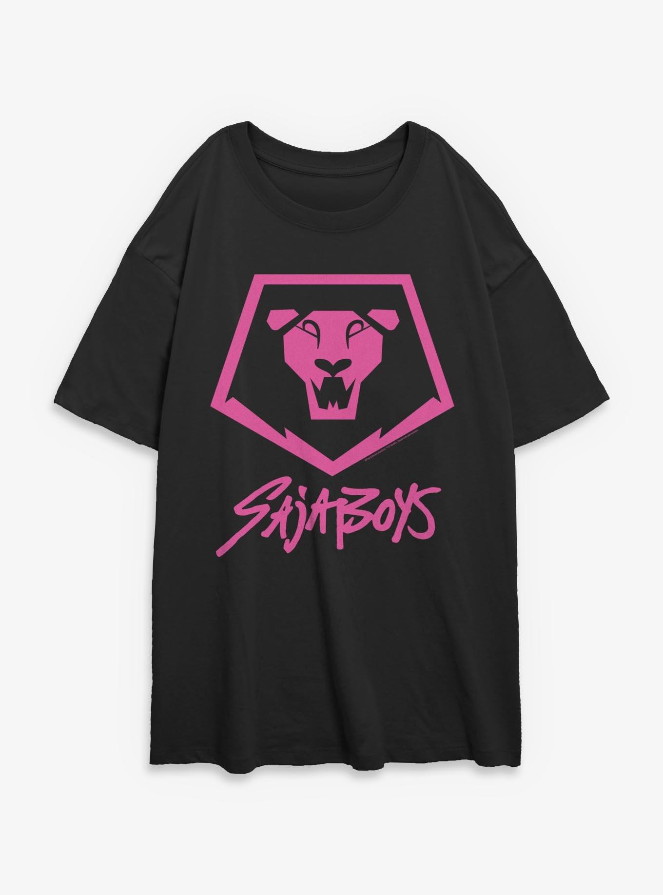 KPop Demon Hunters Saja Boys Lion Logo Girls Oversized T-Shirt