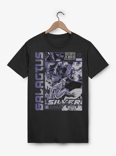Marvel Fantastic Four Galactus And Silver Surfer T-Shirt - BLACK
