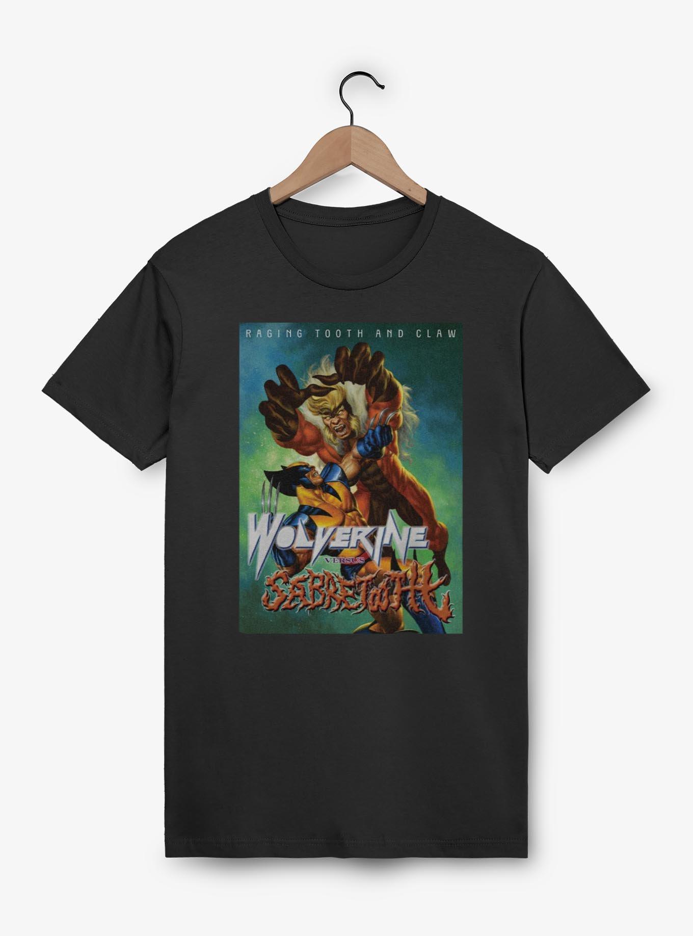 Marvel X-Men Wolverine Vs. Sabertooth T-Shirt, BLACK, hi-res