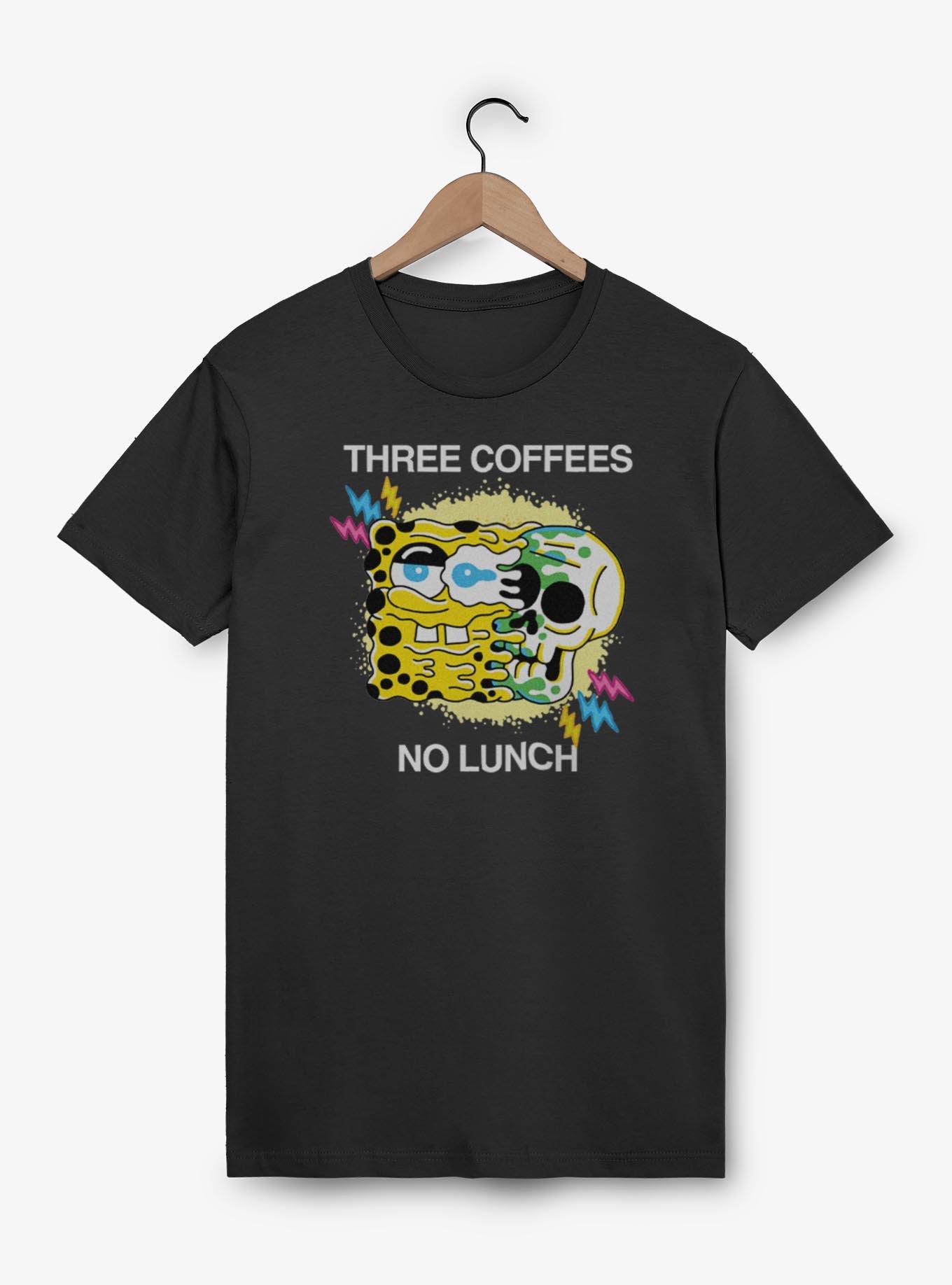 SpongeBob SquarePants Three Coffees No Lunch T-Shirt