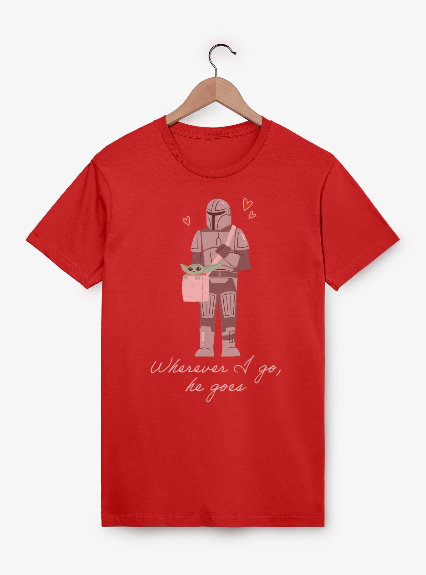 Star Wars The Mandalorian Wherever I Go He Goes T-Shirt, , hi-res