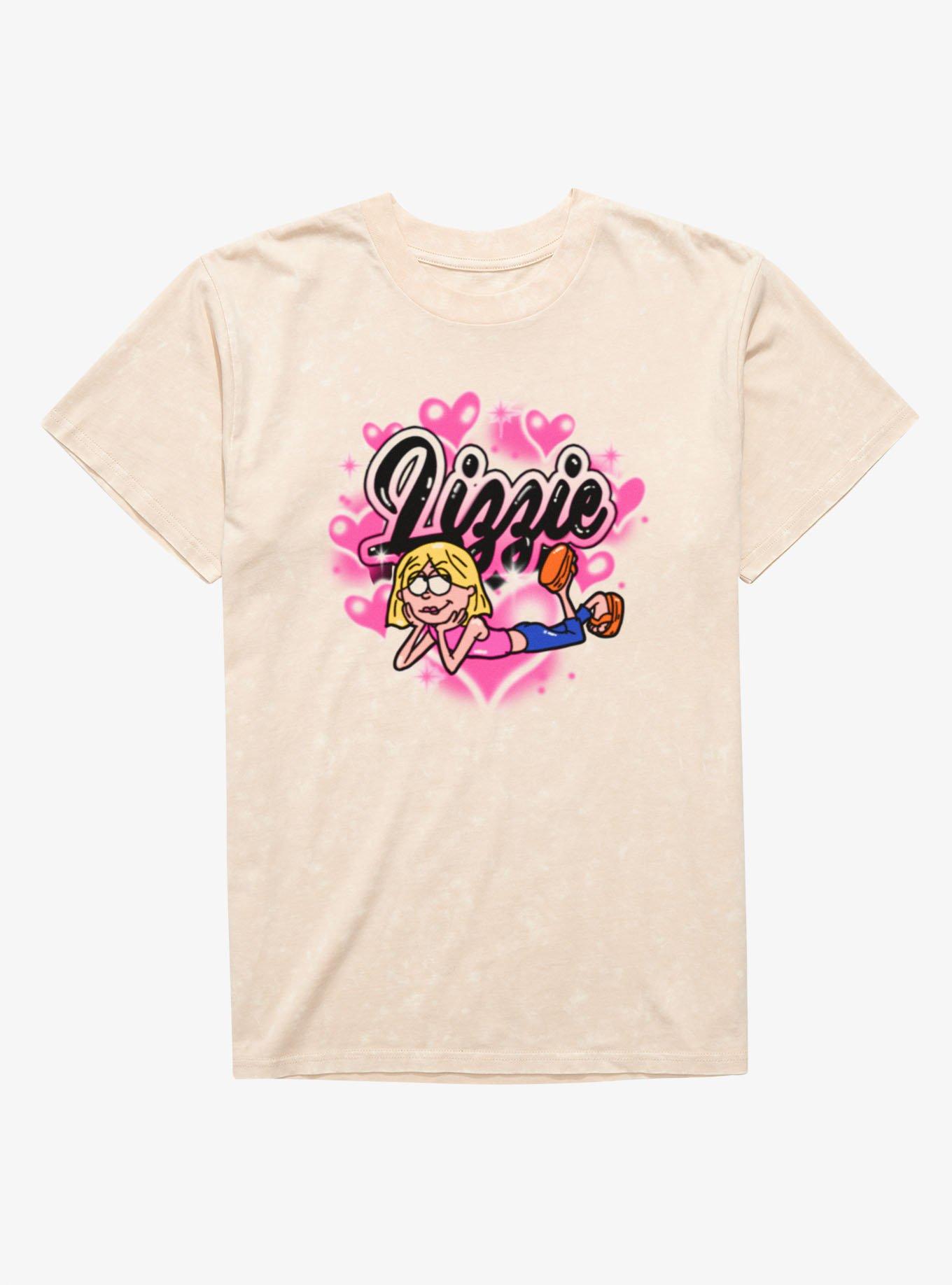 Disney Lizzie McGuire Spray Paint Hearts Mineral Wash T-Shirt, , hi-res