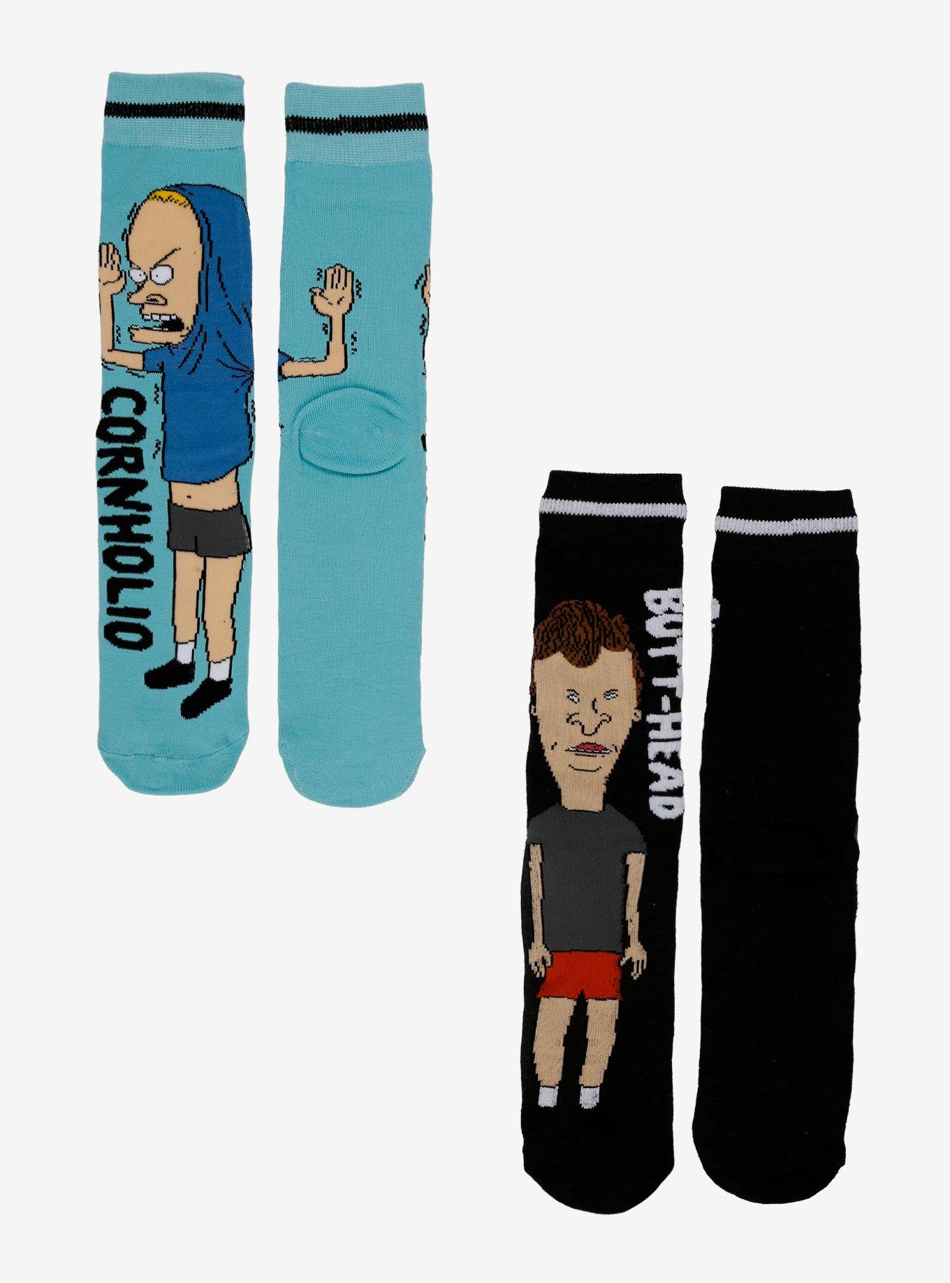 Beavis And Butt-Head Standing Crew Socks 2 Pair, , hi-res
