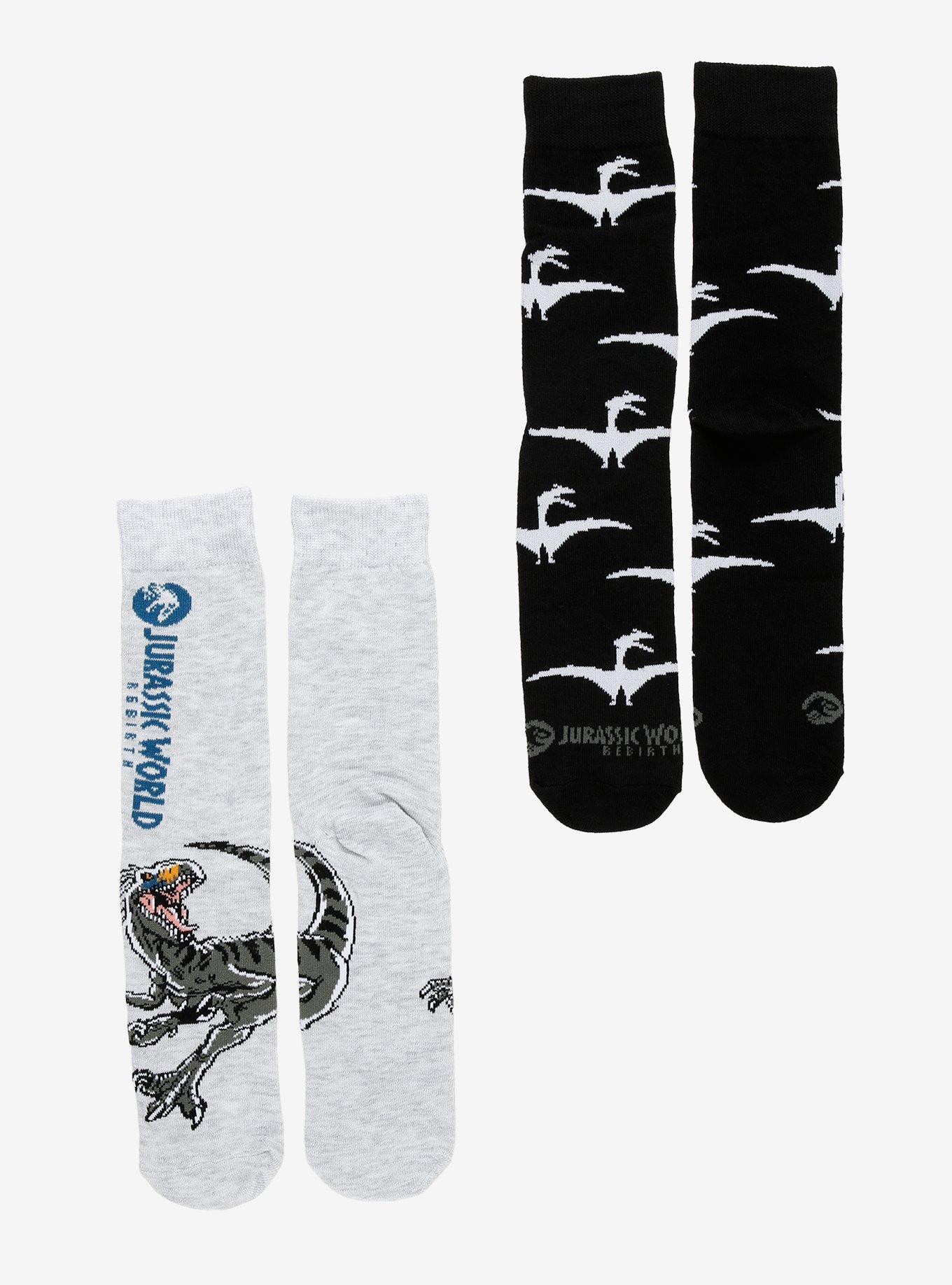 Jurassic World: Rebirth Dinosaur Crew Socks 2 Pair, , hi-res