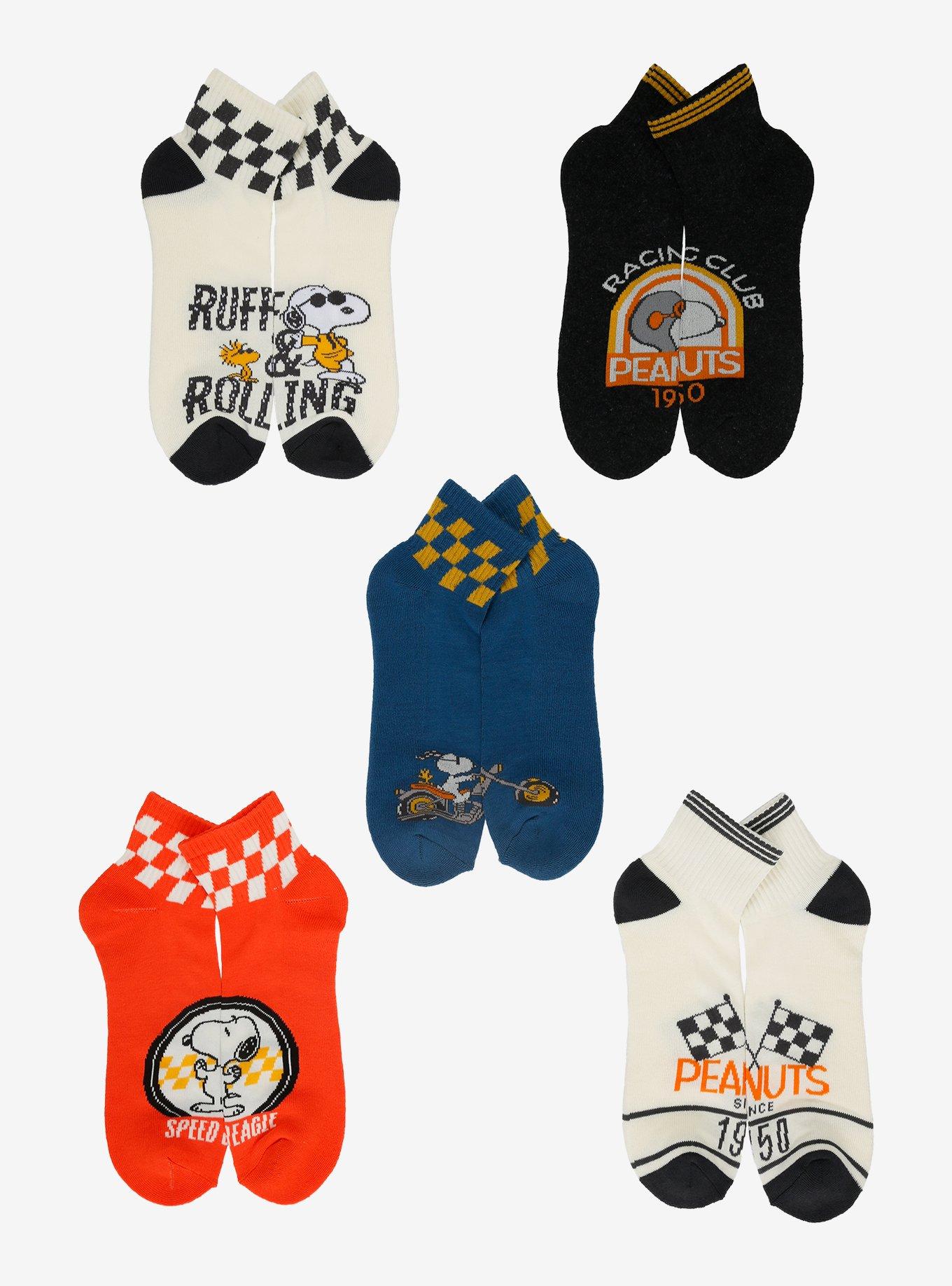 Peanuts Snoopy Race Ankle Socks 5 Pair, , hi-res