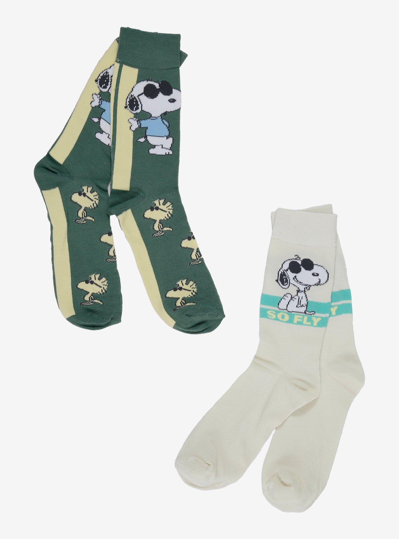 Peanuts Snoopy Woodstock Sunglasses Crew Socks 2 Pair, , hi-res