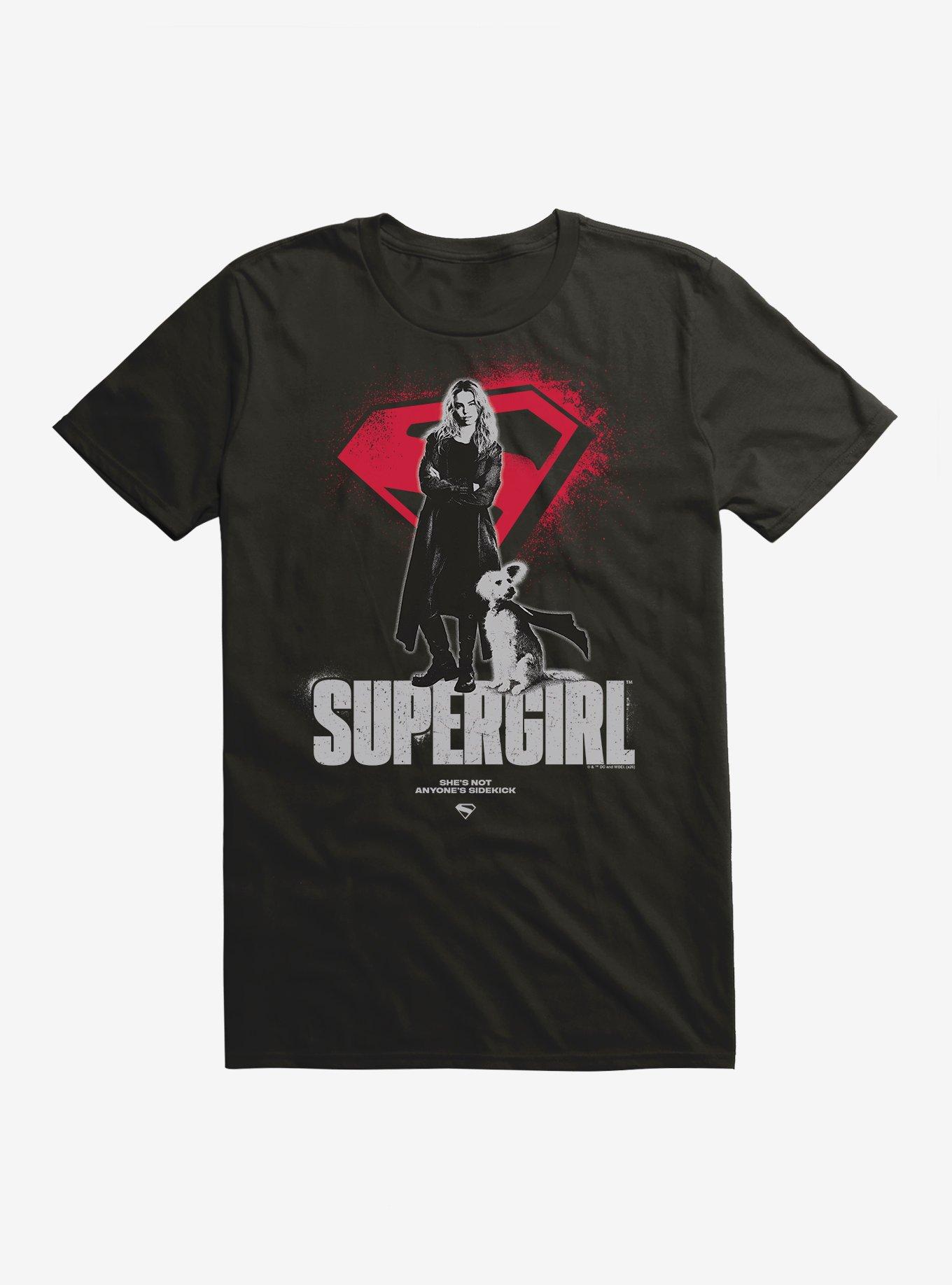 DC Supergirl & Krypto Not Anyone's Sidekick T-Shirt, BLACK, hi-res
