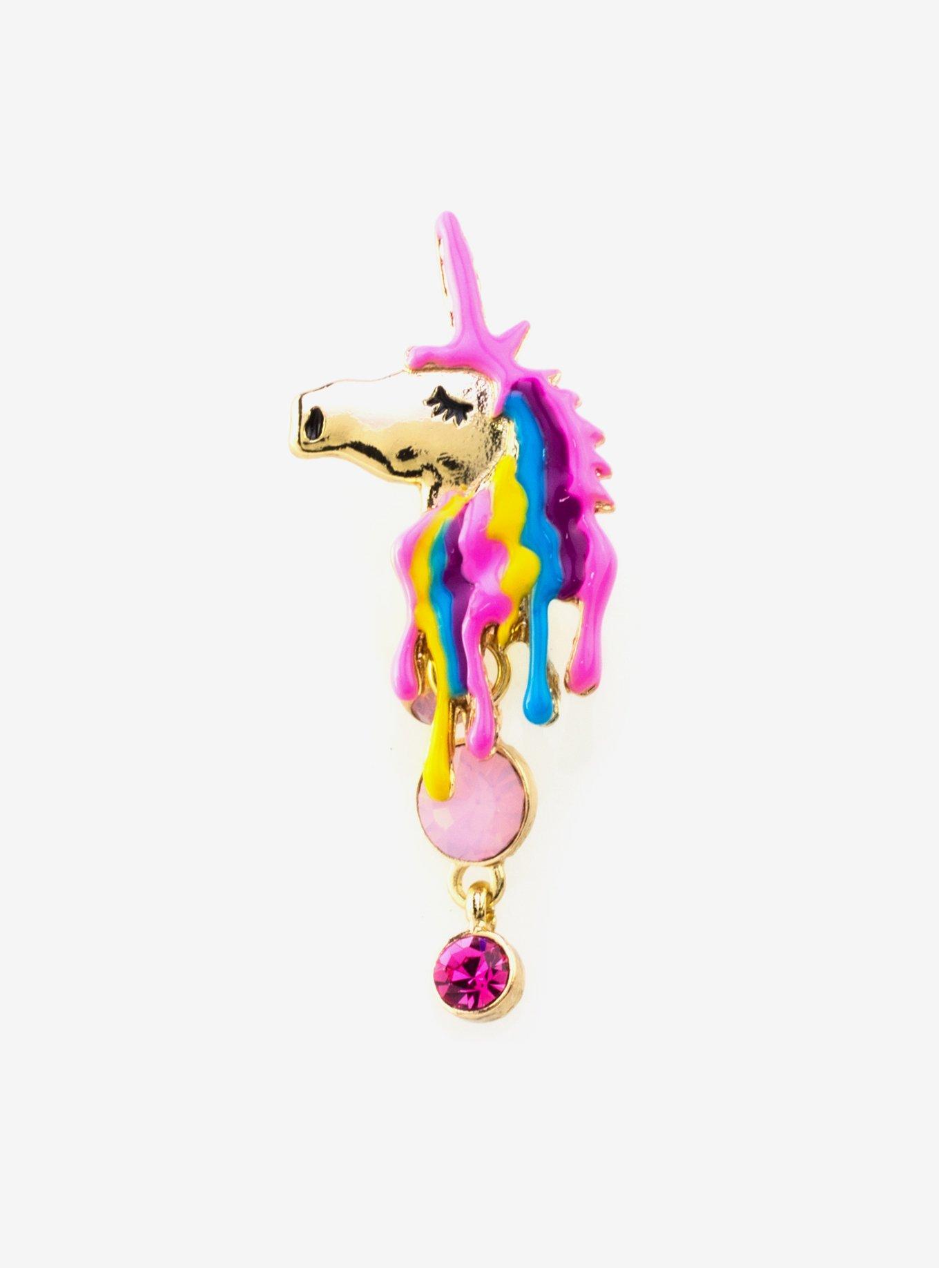 Steel Gold Unicorn Navel Barbell, , hi-res