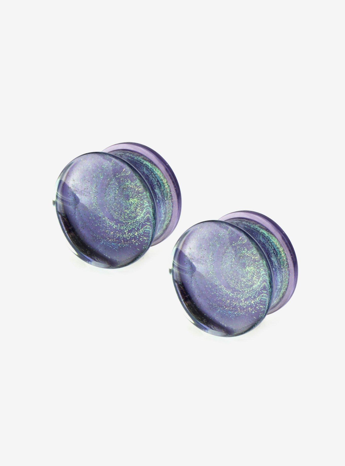 Glass Galaxy Double Flare Plug 2 Pack, , hi-res
