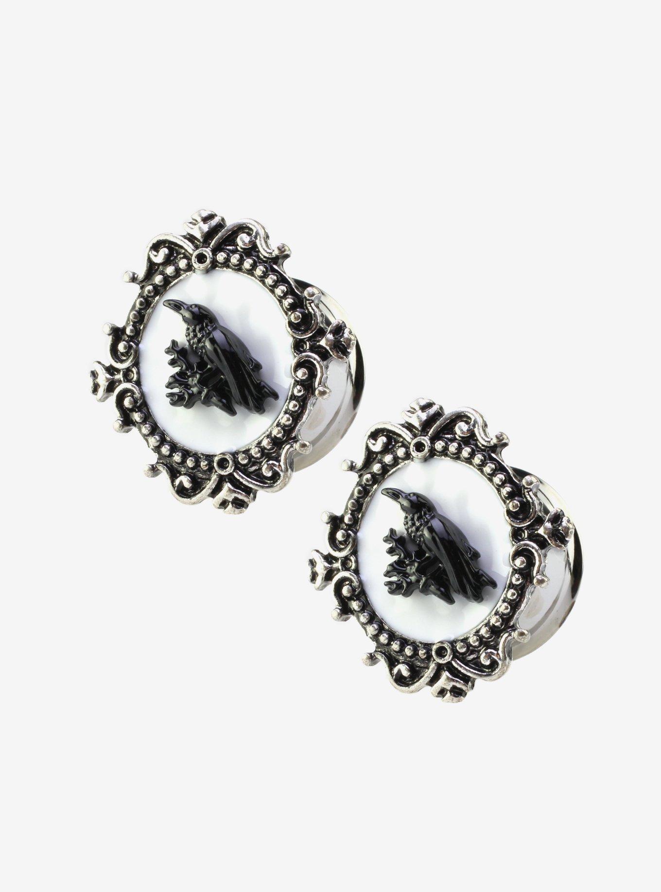Steel Silver Raven Cameo Plug 2 Pack, , hi-res