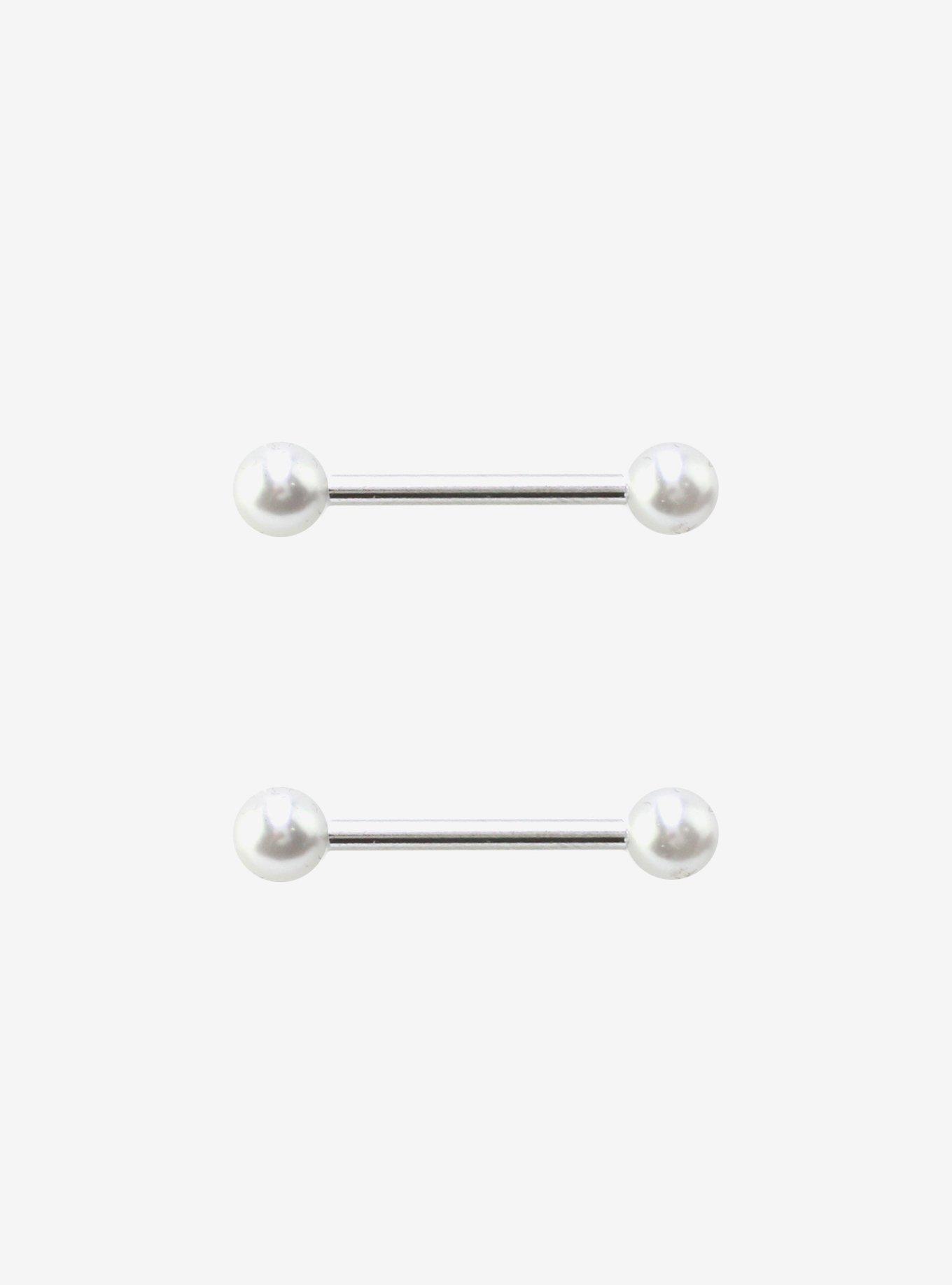 Steel Silver Pearl Barbell 2 Pack, , hi-res