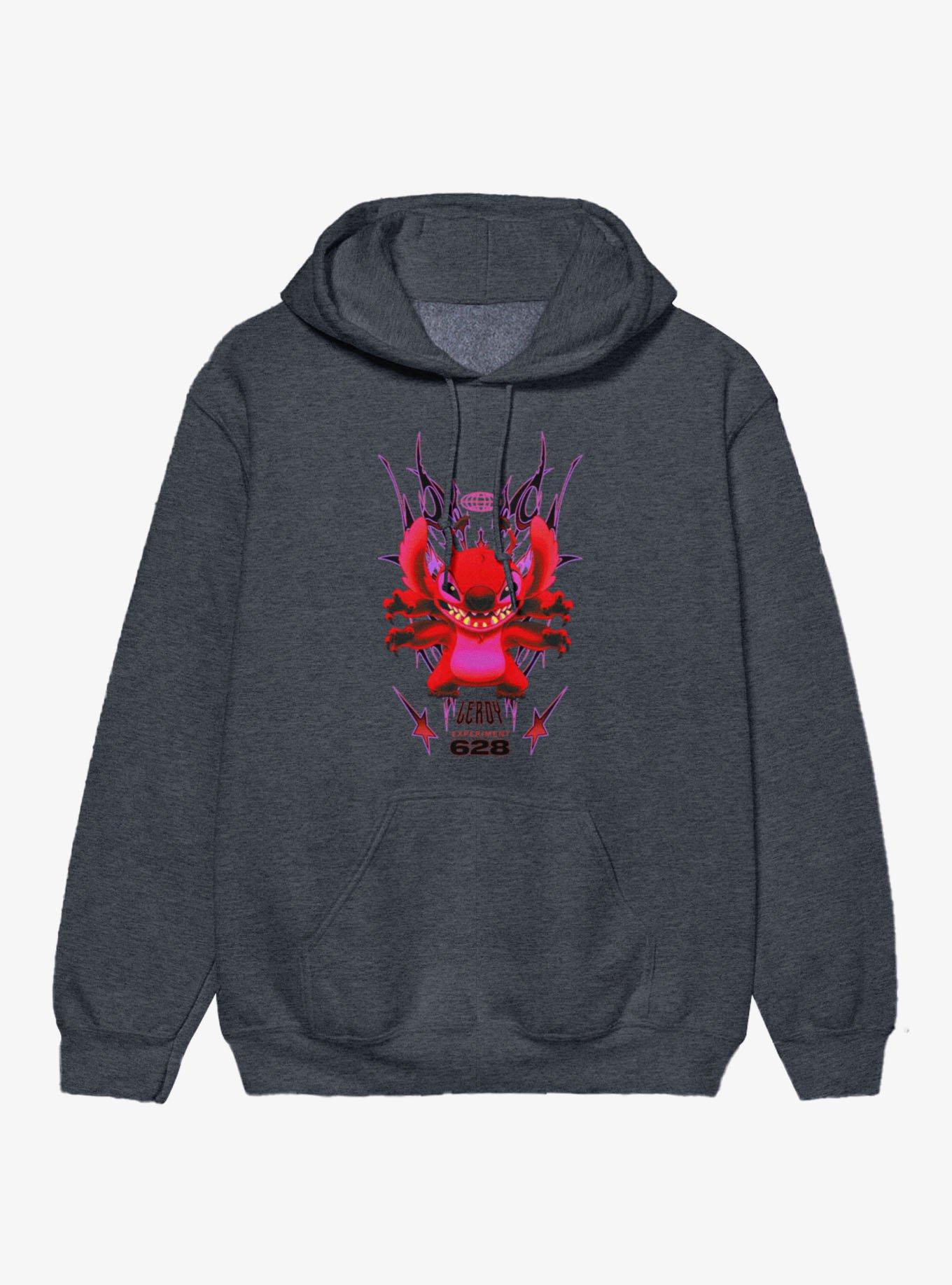 Disney Lilo & Stitch Leroy 628 Y2K Flames Hoodie, , hi-res