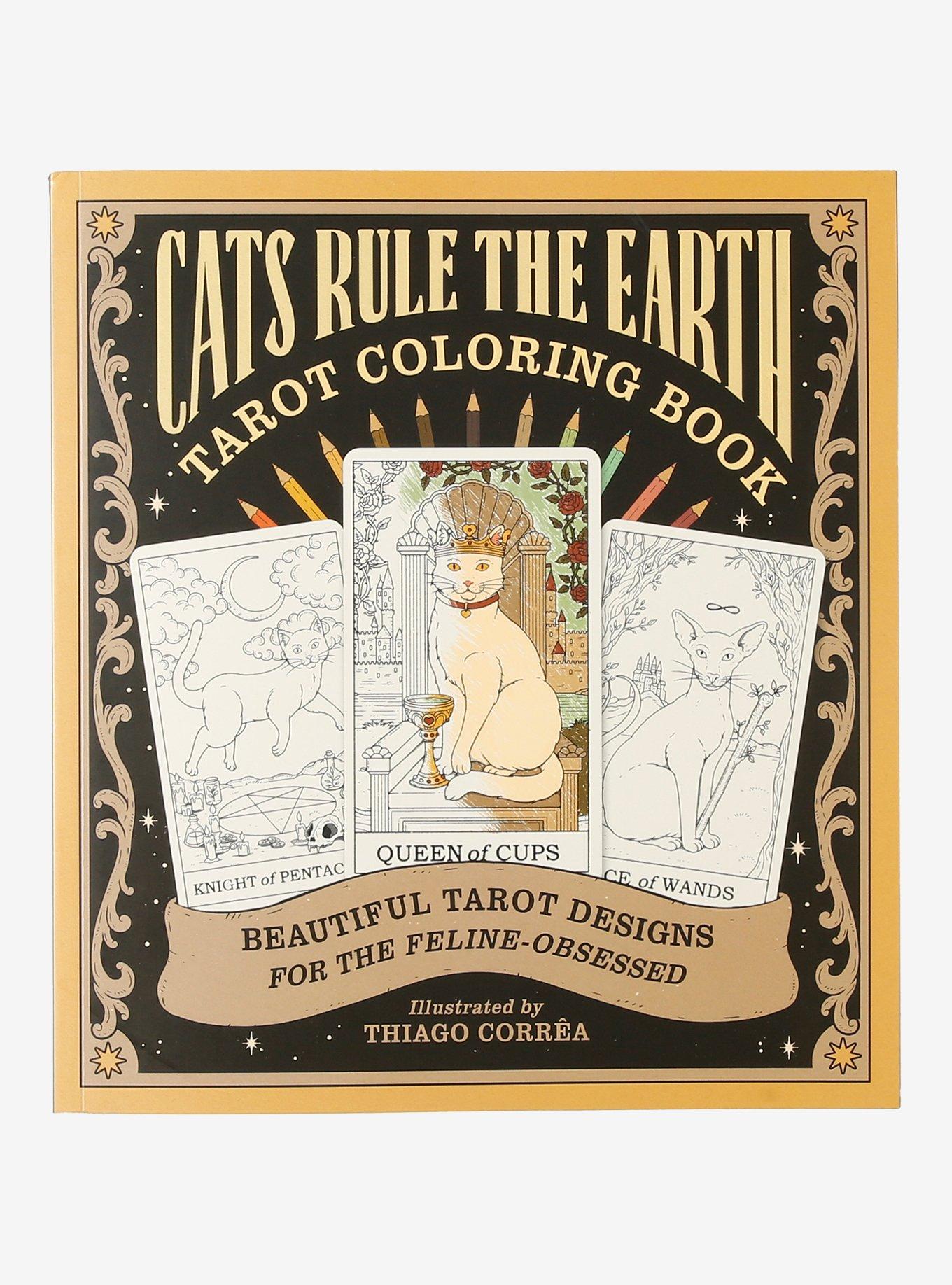 Cats Rule The Earth Tarot Coloring Book, , hi-res