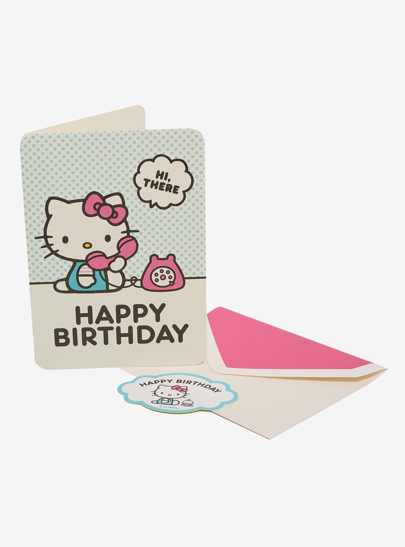 Hello Kitty Happy Birthday Greeting Card, , hi-res