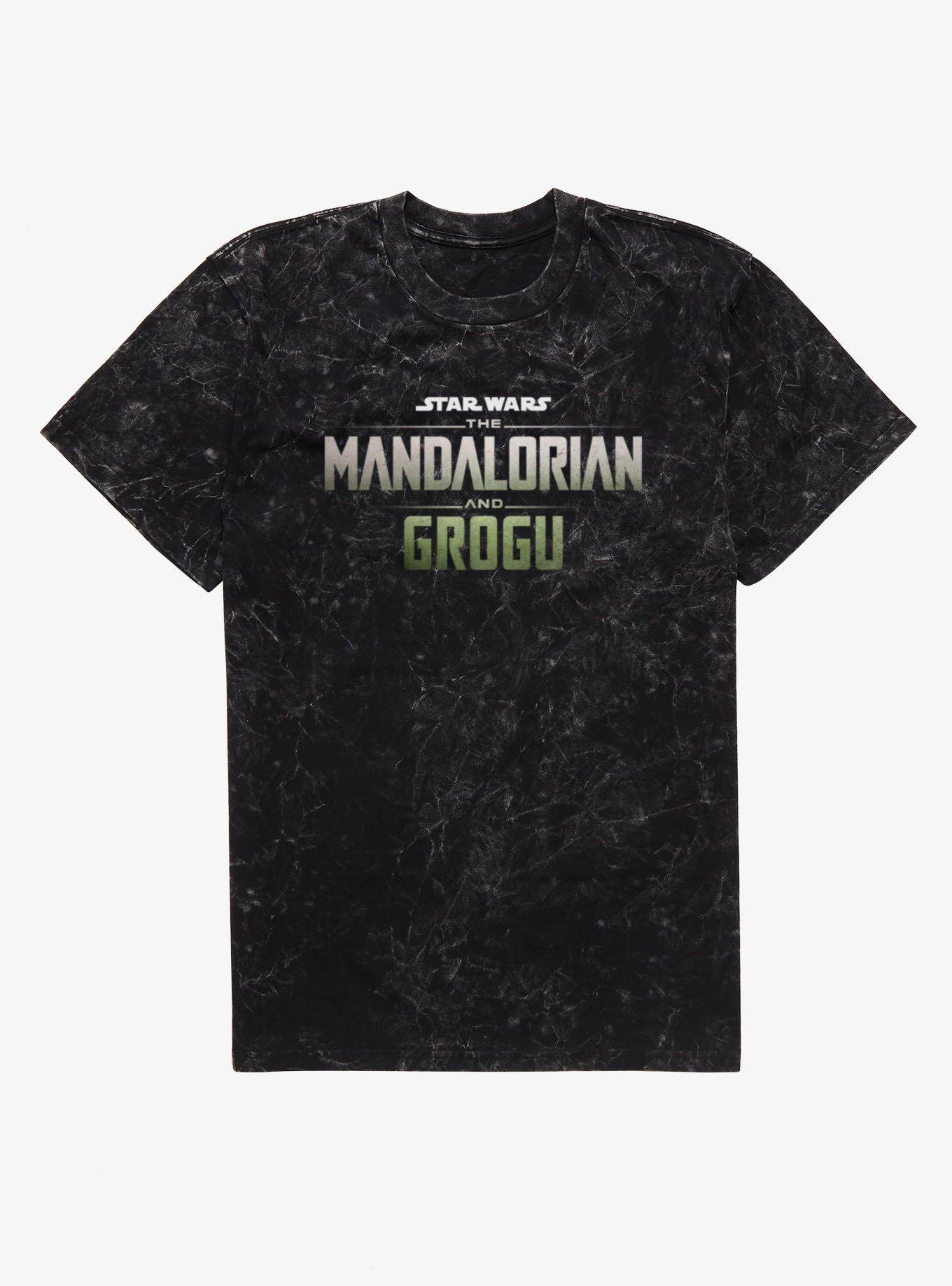 The Mandalorian And Grogu Movie Logo Full Color Mineral Wash T-Shirt, , hi-res