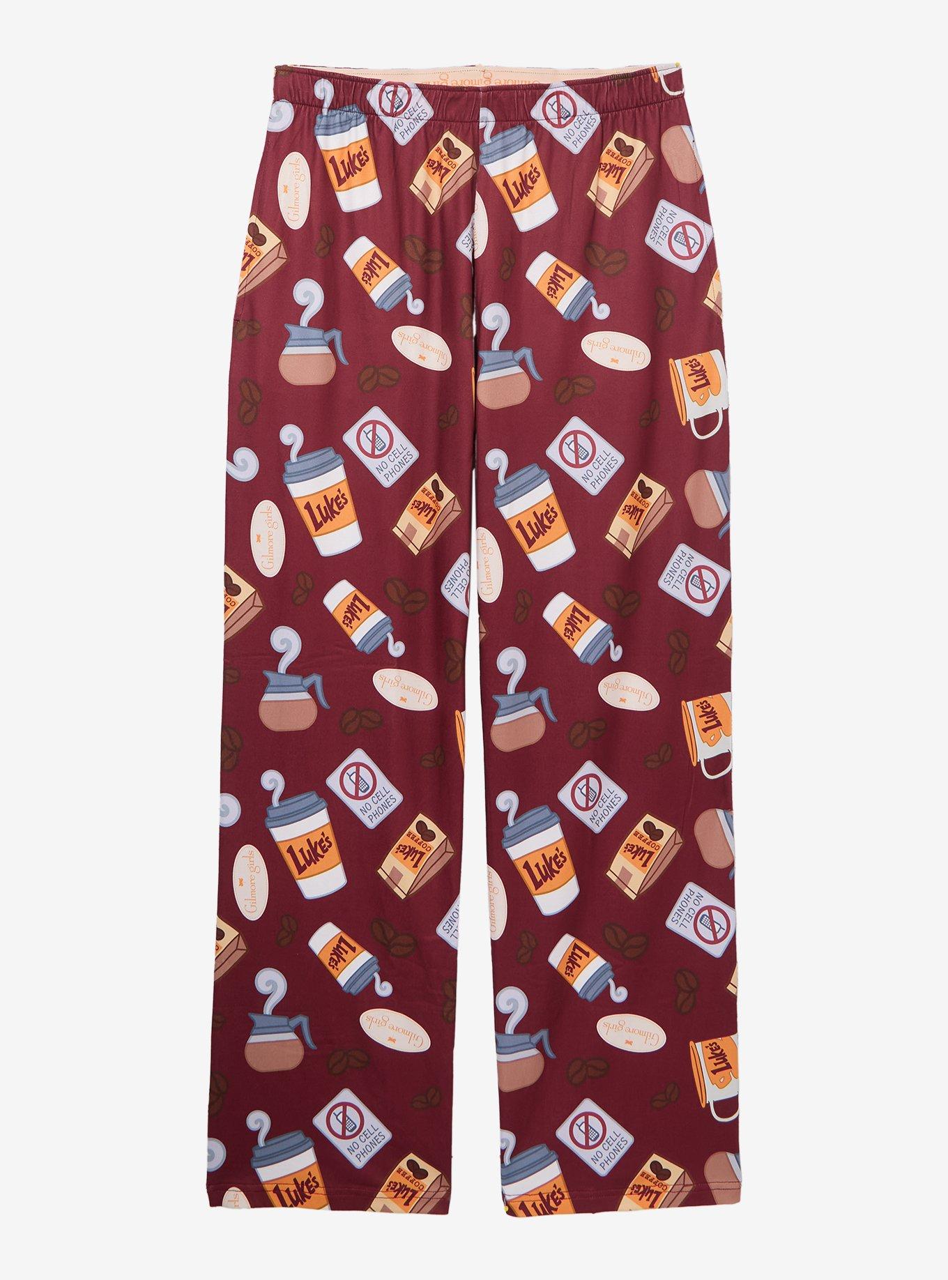 Gilmore Girls Coffee Icons Allover Print Women's Sleep Pants &mdash; BoxLunch Exclusive, , hi-res
