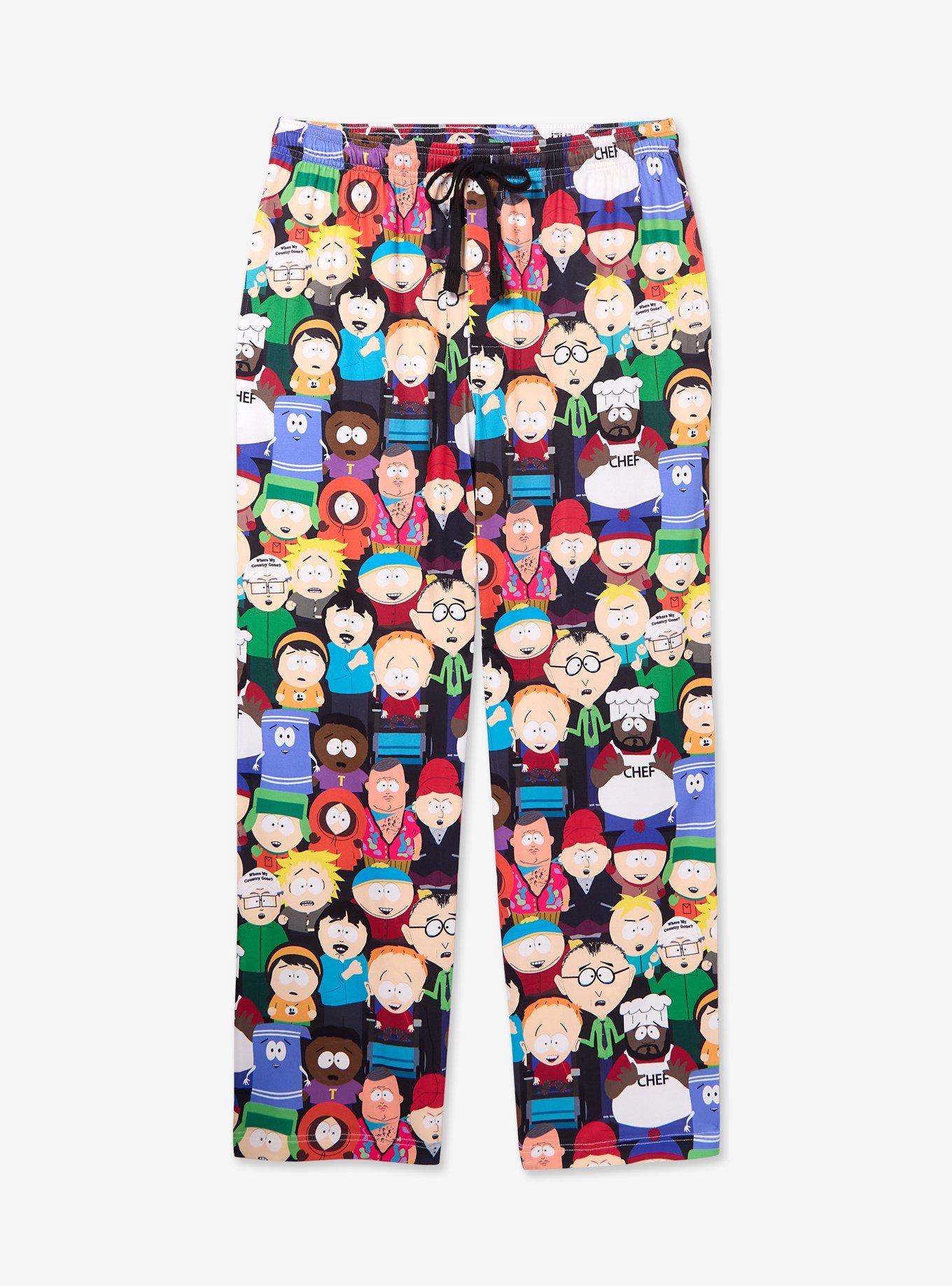 South Park Characters Allover Print Sleep Pants &mdash; BoxLunch Exclusive, , hi-res