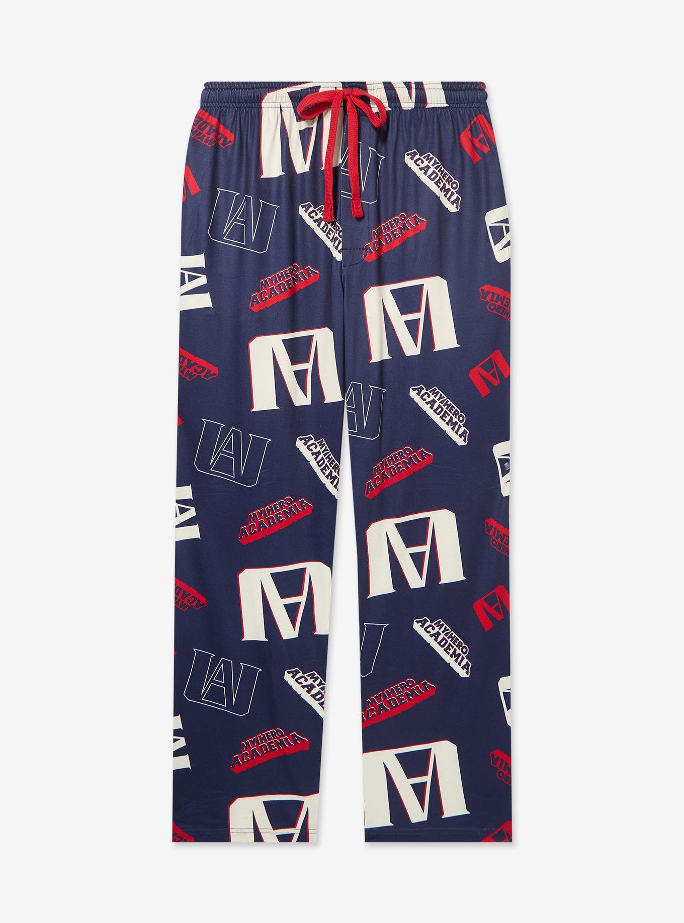 My Hero Academia U.A. High School Logo Allover Print Sleep Pants - BoxLunch Exclusive, , hi-res