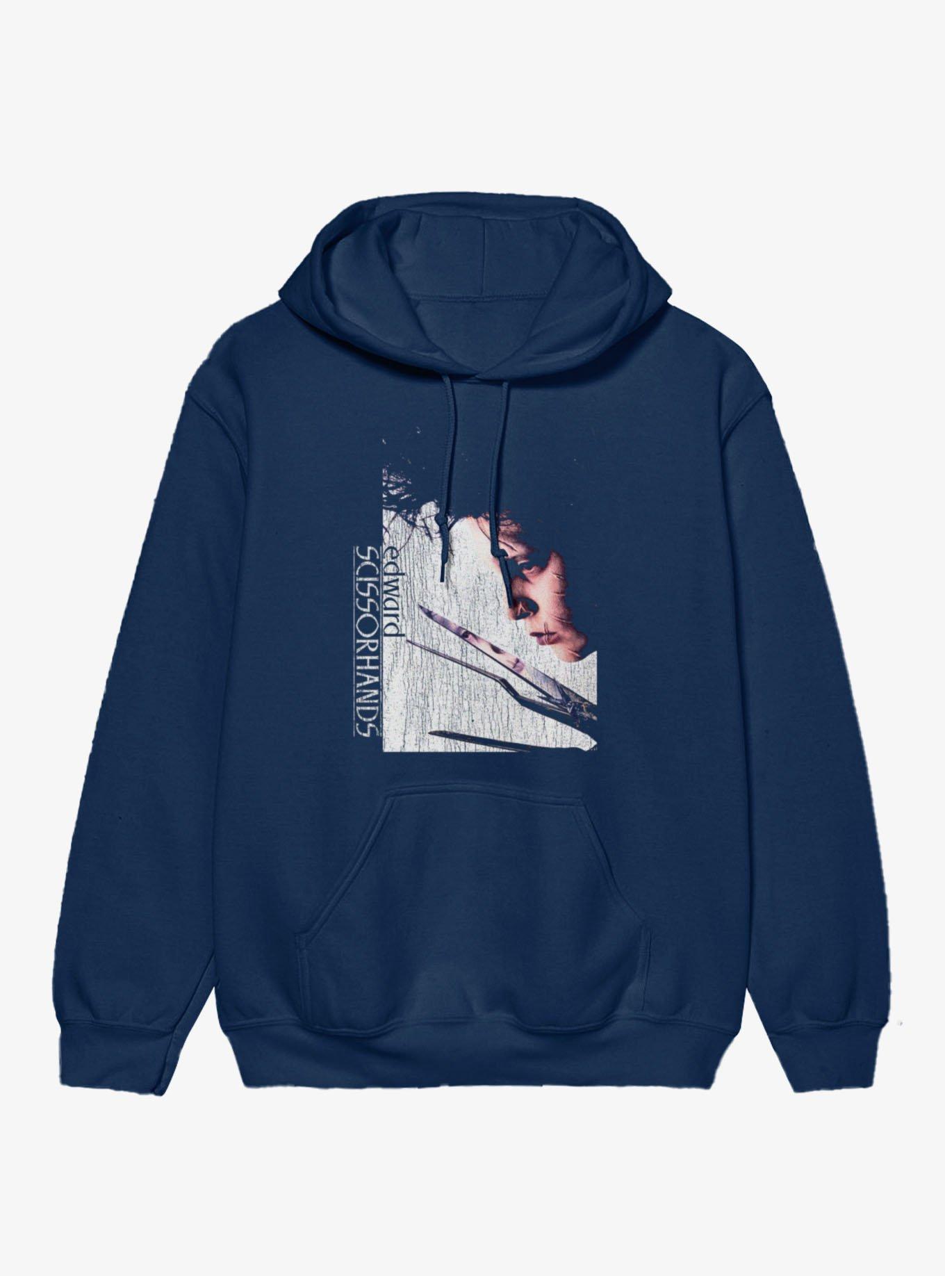 Edward Scissorhands Reflection Poster Hoodie, NAVY, hi-res view 1
