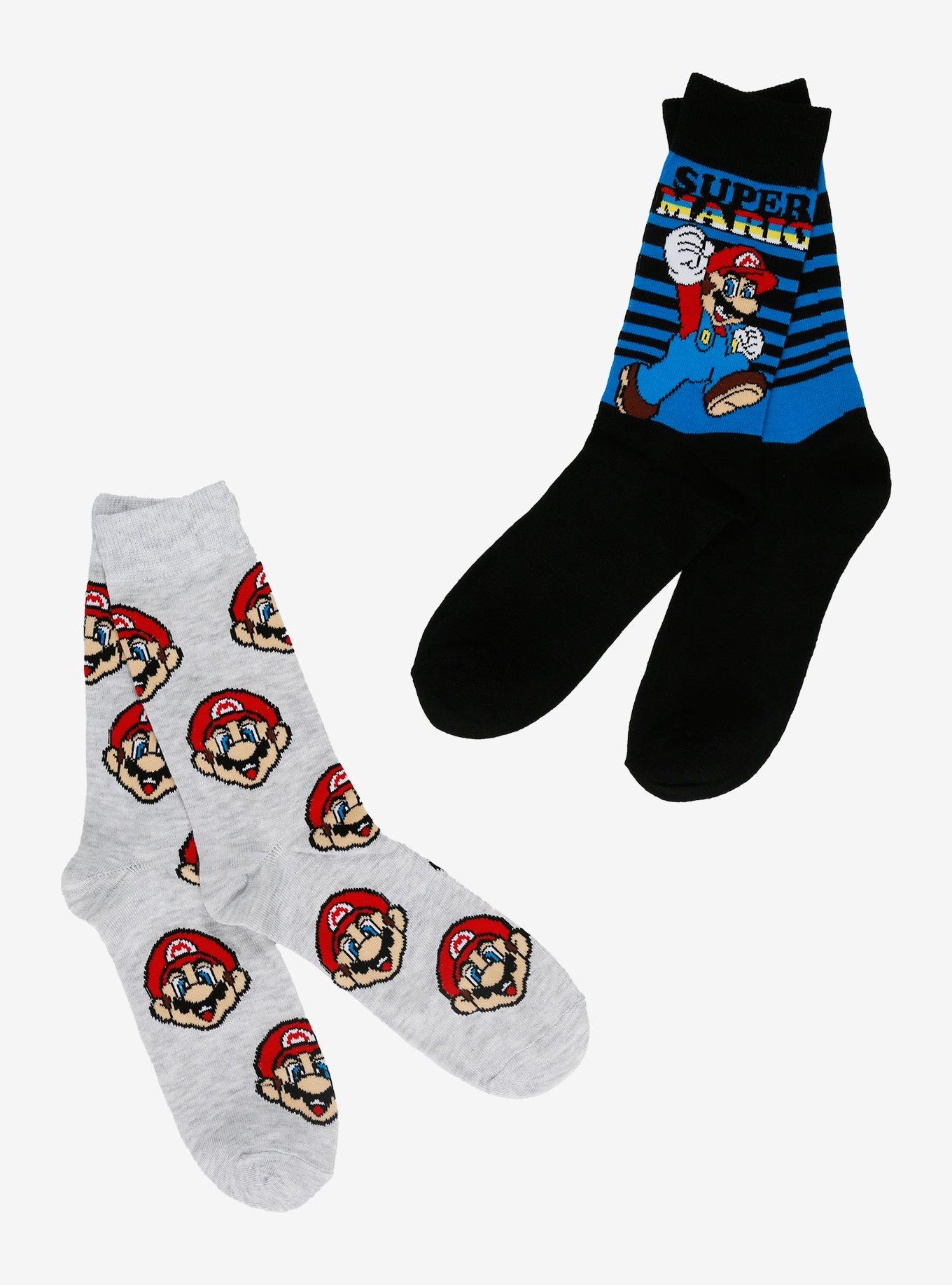 Super Mario Bros. Mario Toss Crew Socks 2 Pair