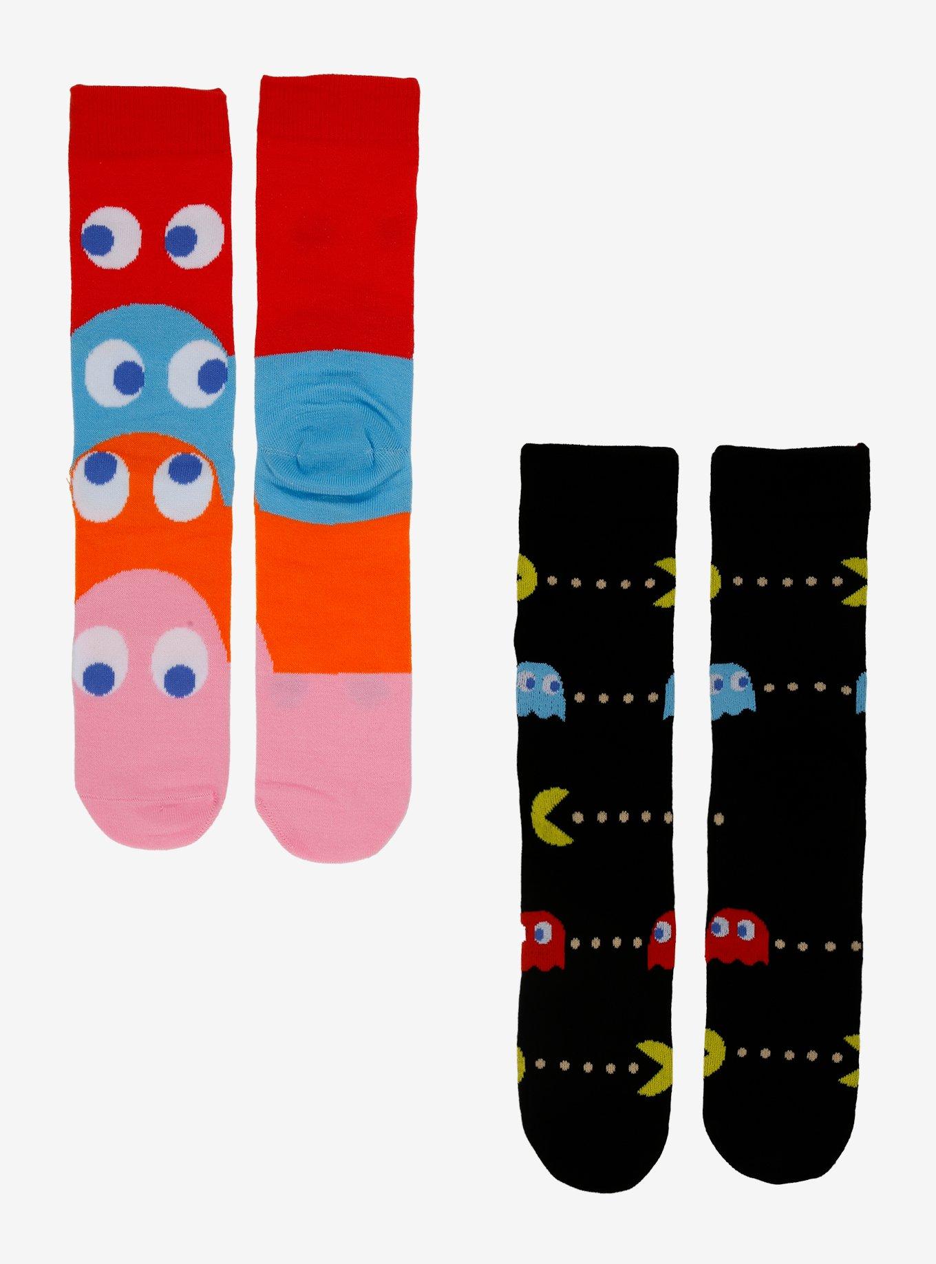 Pac-Man Game Ghost Crew Socks 2 Pair, , hi-res