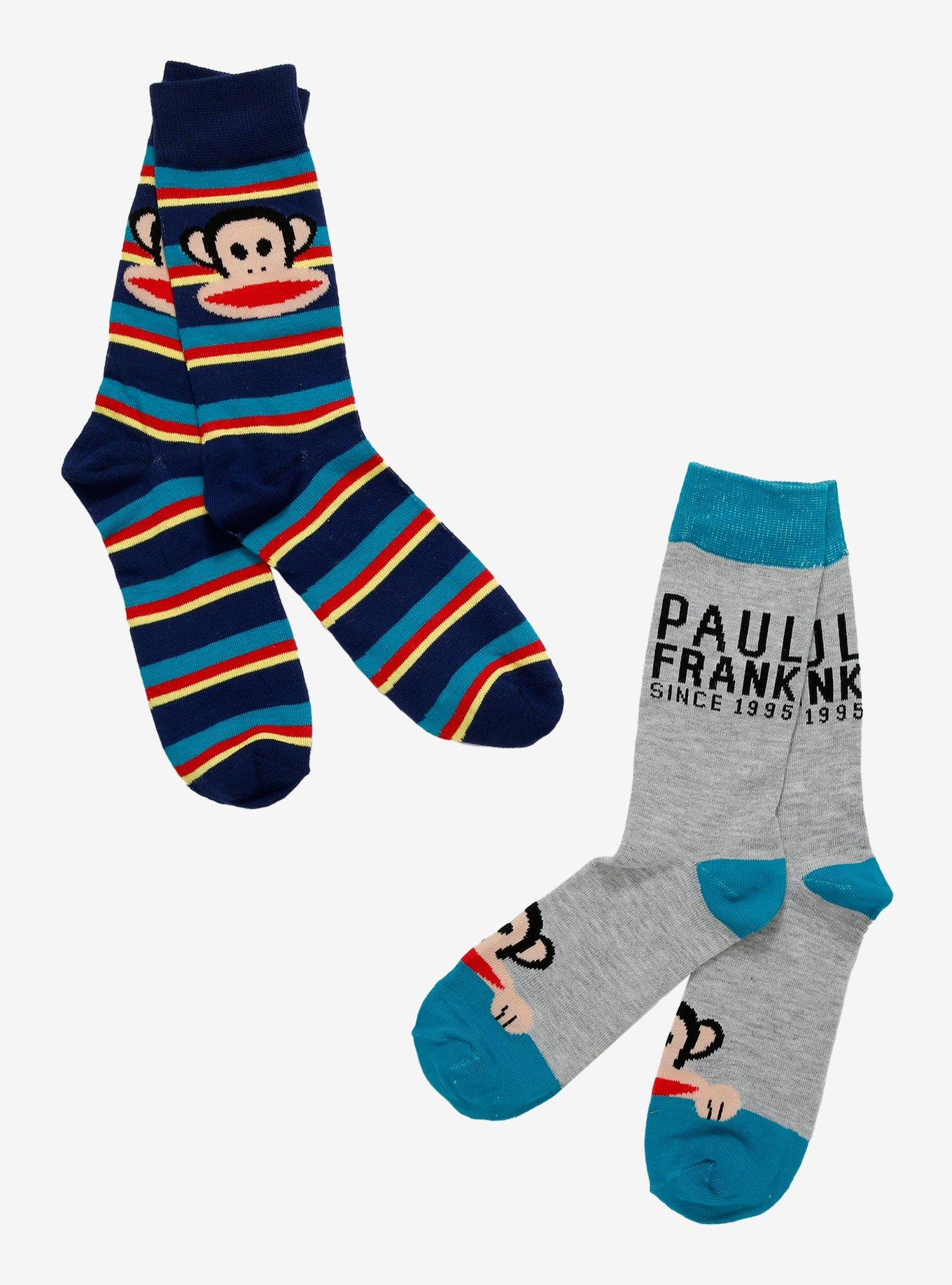 Paul Frank Julius Stripe Crew Socks 2 Pair, , hi-res